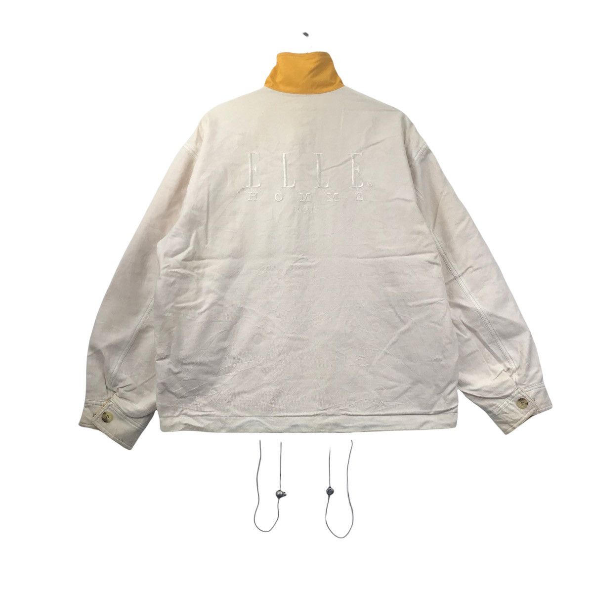 Vintage ELLE HOMME PARIS Reversible Sport Embroidered Bomber Jacket Size US L / EU 52-54 / 3 - 1 Thumbnail