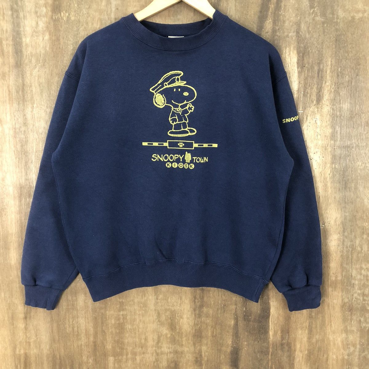 Peanuts Vintage Snoopy Town Dark Blue Sweatshirt #164 Size US M / EU 48-50 / 2 - 3 Thumbnail
