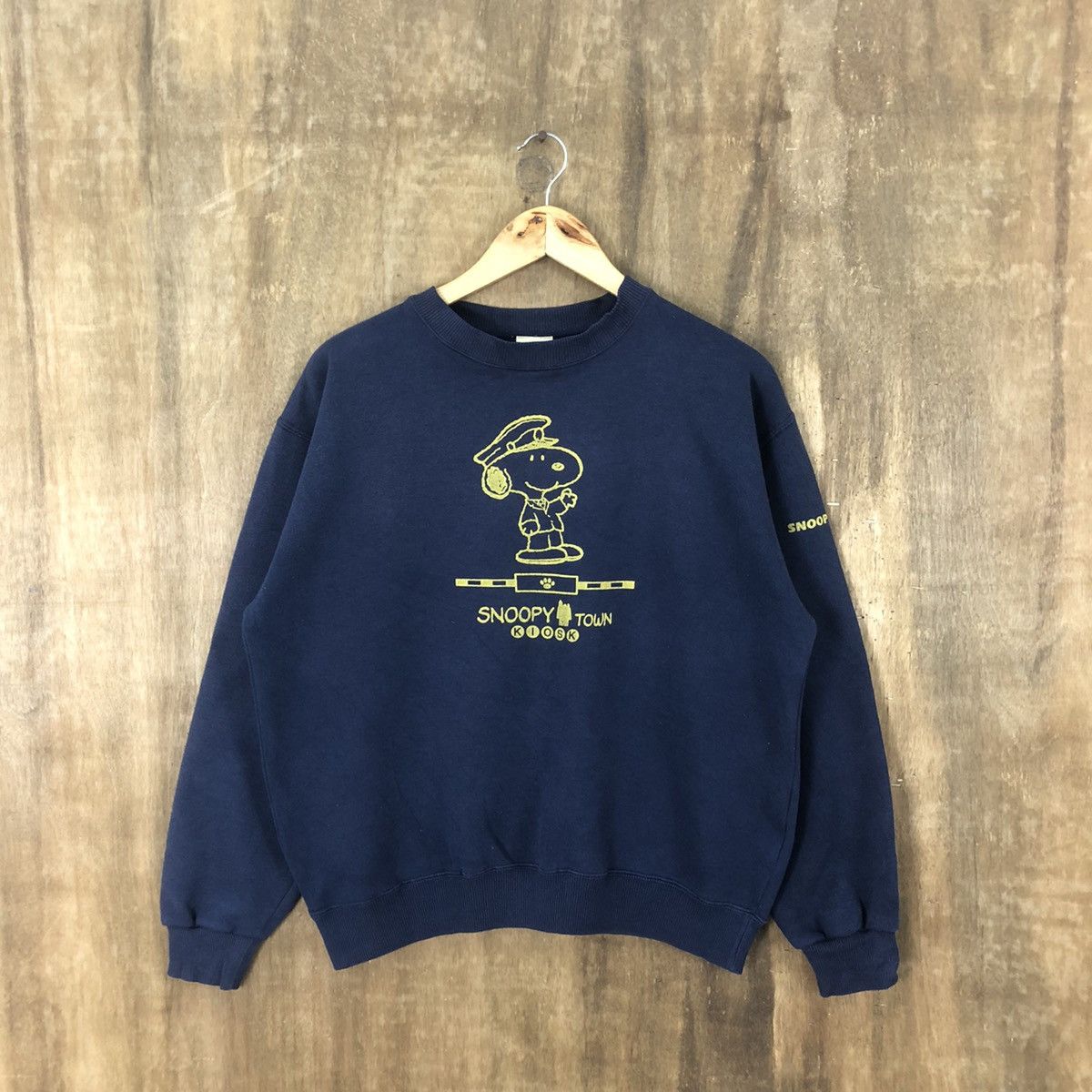 Peanuts Vintage Snoopy Town Dark Blue Sweatshirt #164 Size US M / EU 48-50 / 2 - 1 Thumbnail
