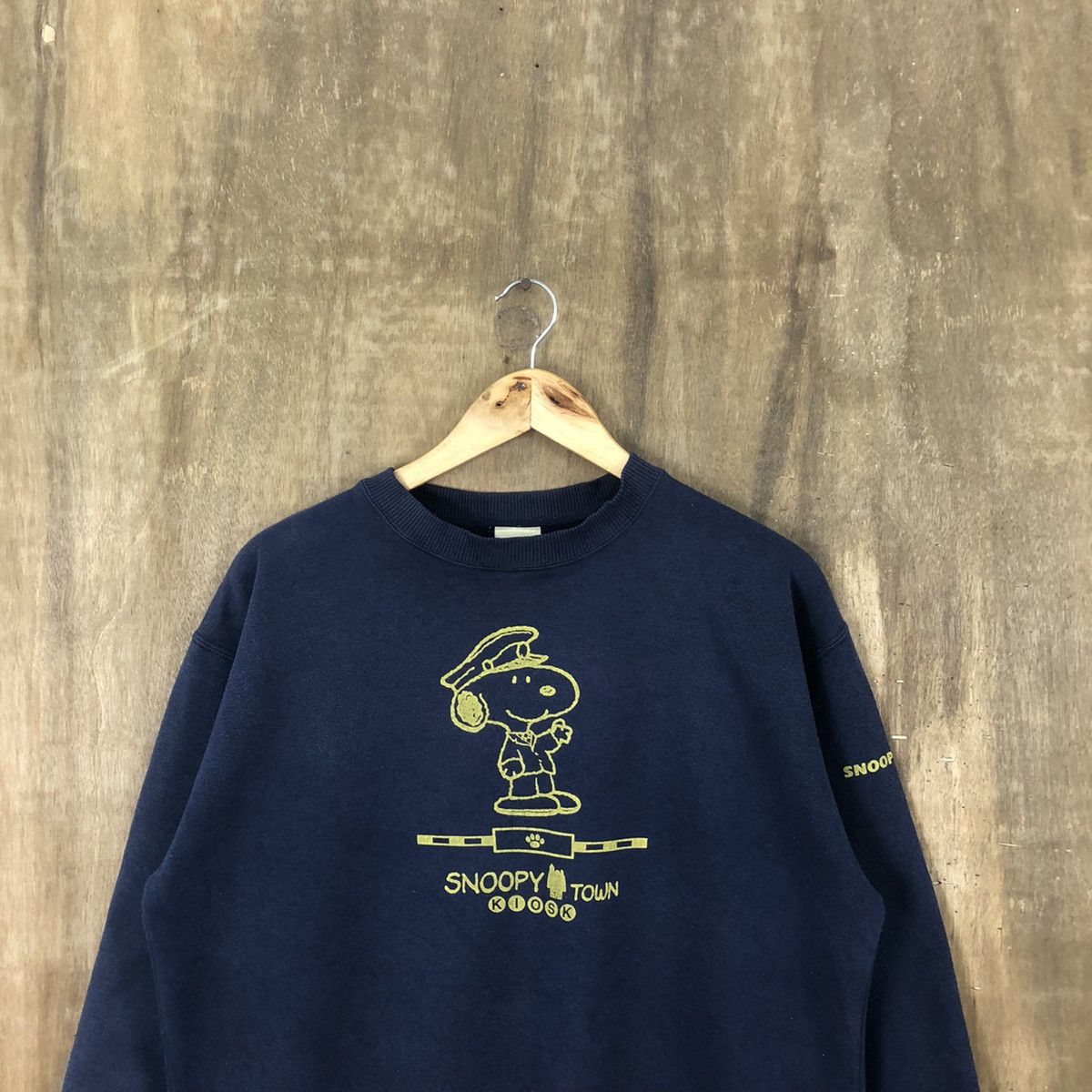 Peanuts Vintage Snoopy Town Dark Blue Sweatshirt #164 Size US M / EU 48-50 / 2 - 2 Thumbnail