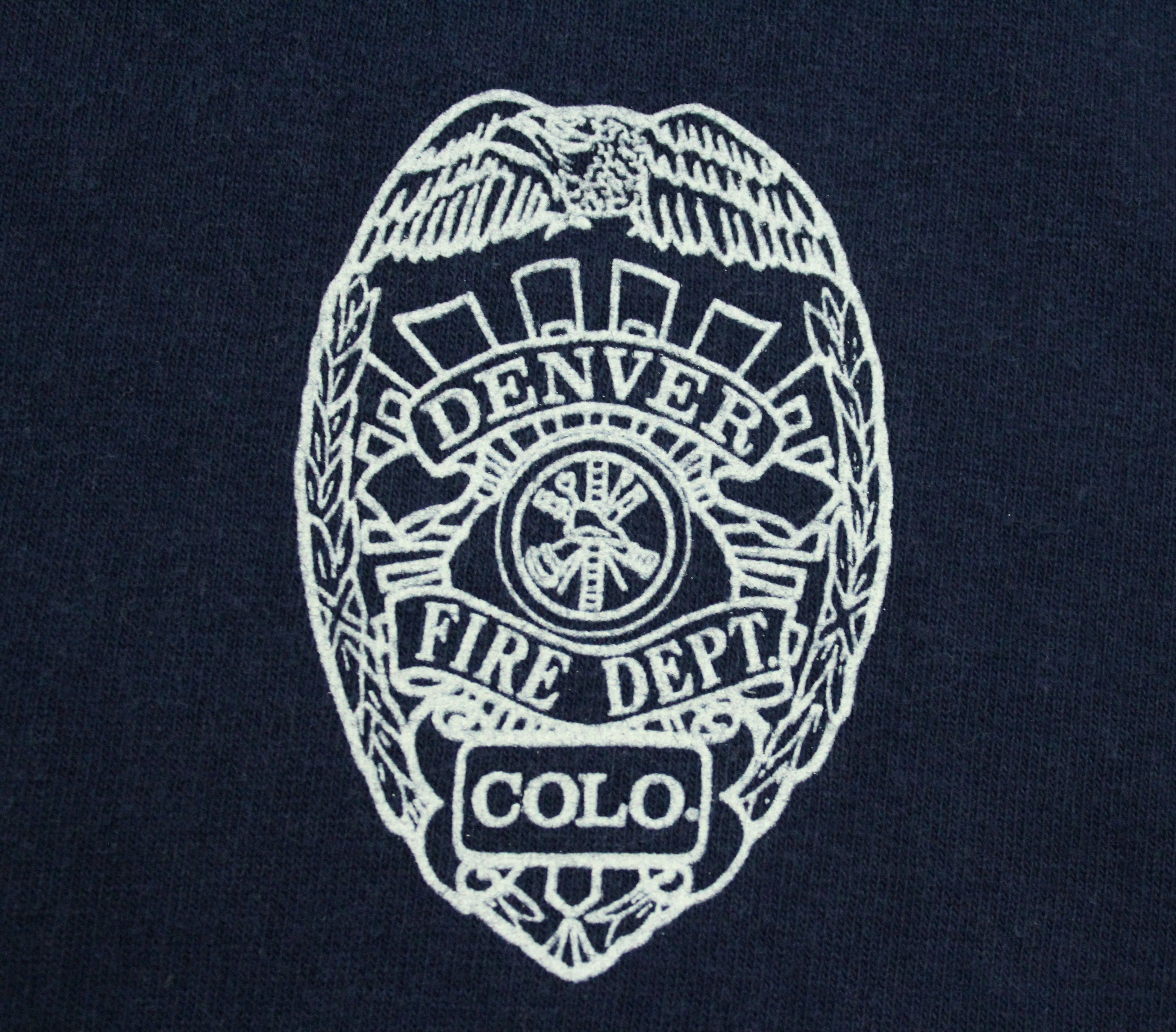 Vintage Vintage 90s DENVER FIRE DEPT T Shirt Single Stitch Size US XL / EU 56 / 4 - 6 Thumbnail