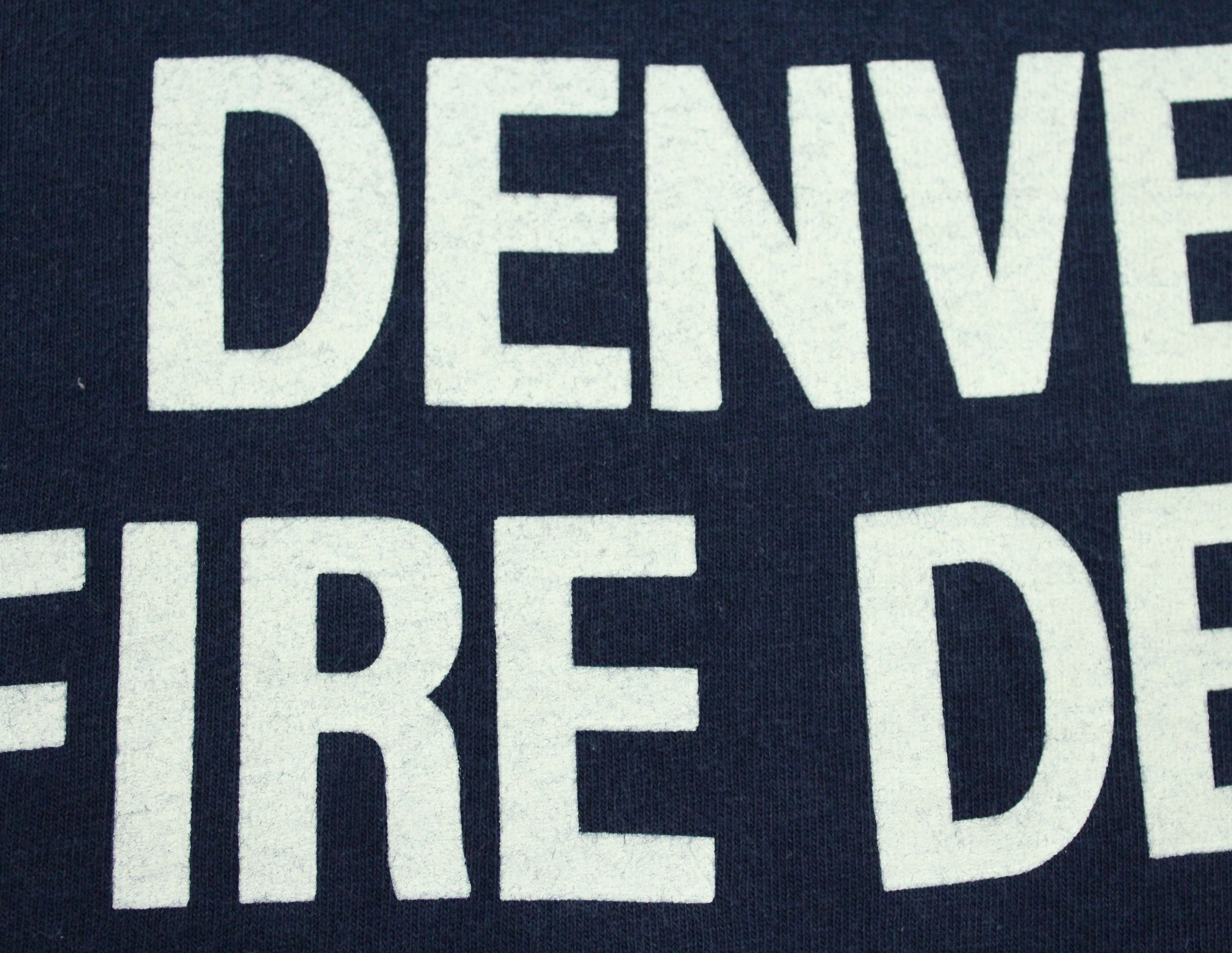 Vintage Vintage 90s DENVER FIRE DEPT T Shirt Single Stitch Size US XL / EU 56 / 4 - 7 Thumbnail