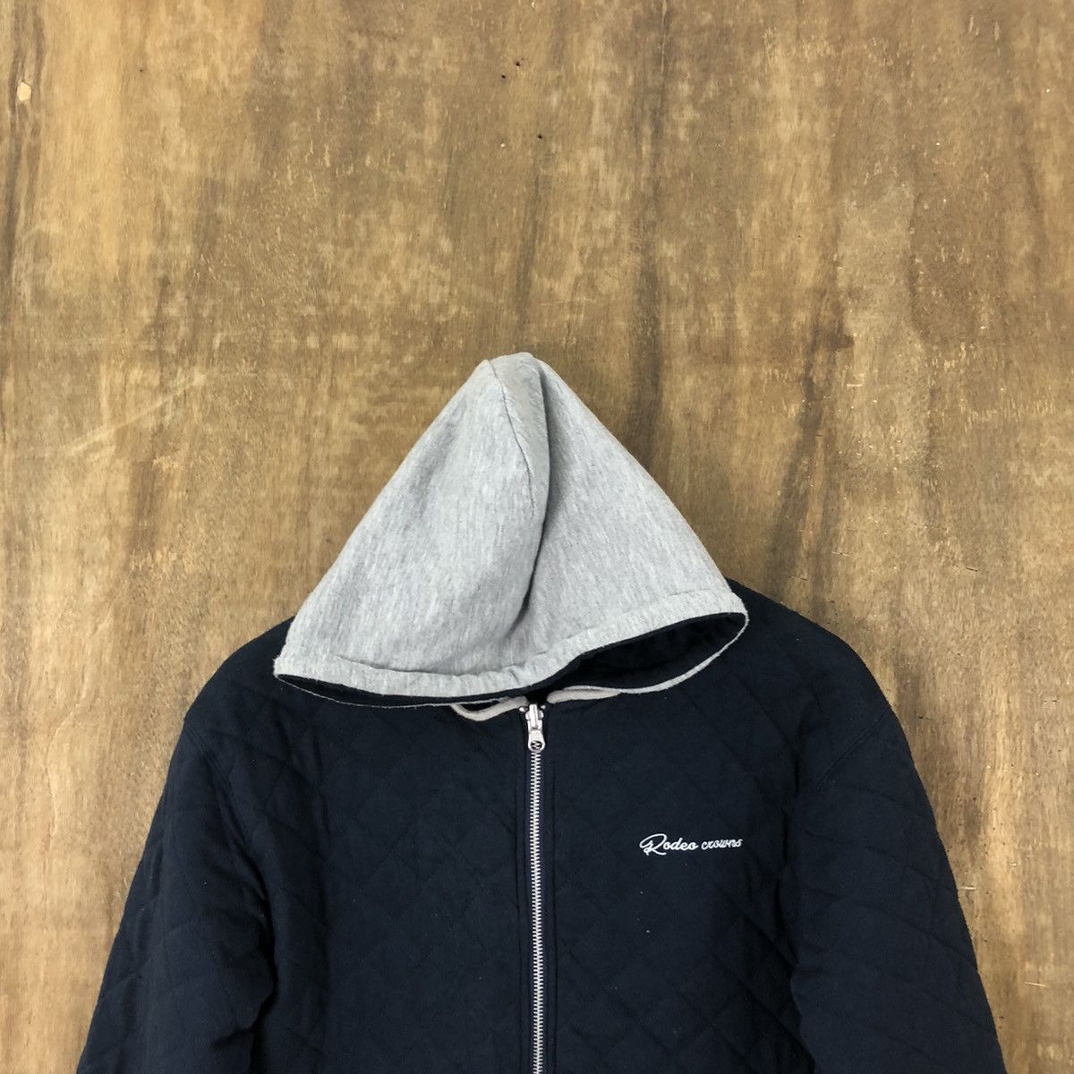 Japanese Brand Vintage Rodeo Crows Zip-Up Hoodie Dark Blue #175 Size US M / EU 48-50 / 2 - 5 Thumbnail