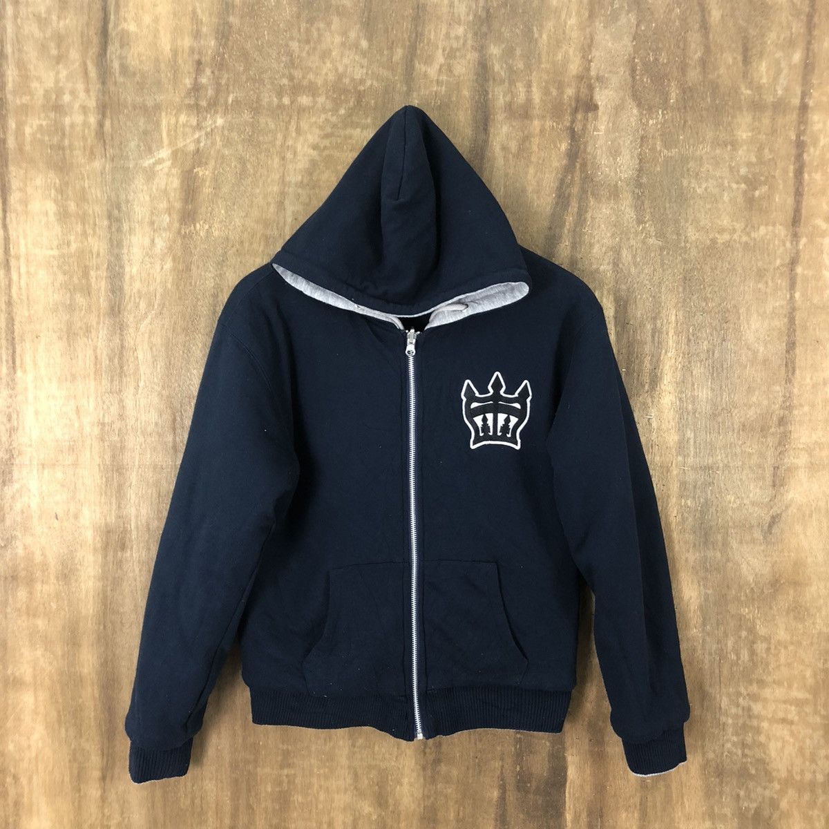 Japanese Brand Vintage Rodeo Crows Zip-Up Hoodie Dark Blue #175 Size US M / EU 48-50 / 2 - 9 Thumbnail