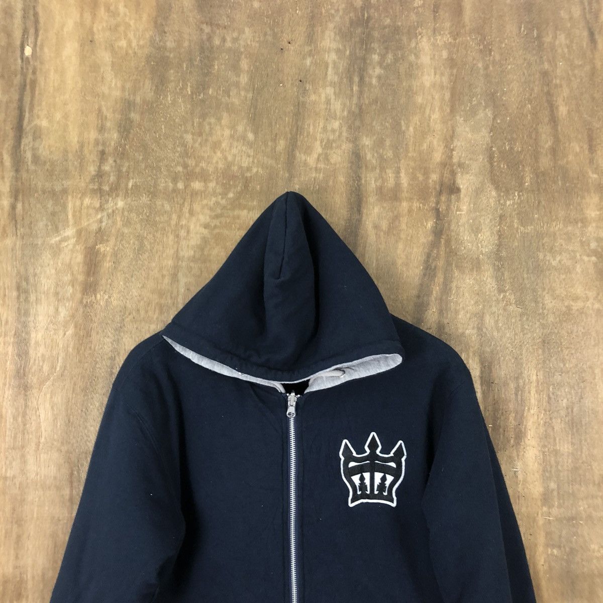 Japanese Brand Vintage Rodeo Crows Zip-Up Hoodie Dark Blue #175 Size US M / EU 48-50 / 2 - 10 Thumbnail
