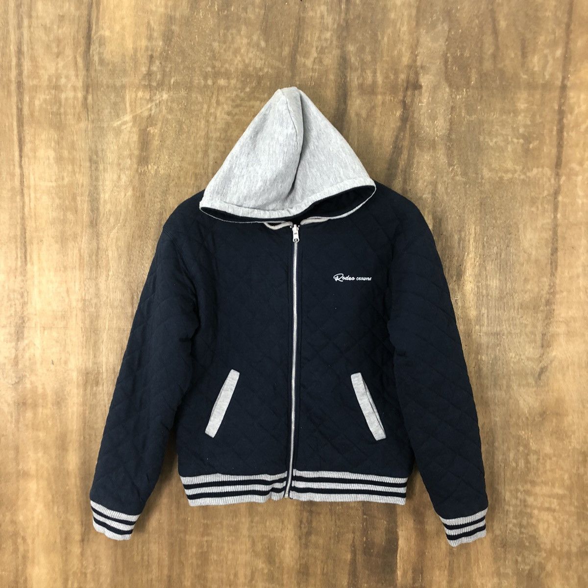 Japanese Brand Vintage Rodeo Crows Zip-Up Hoodie Dark Blue #175 Size US M / EU 48-50 / 2 - 4 Thumbnail