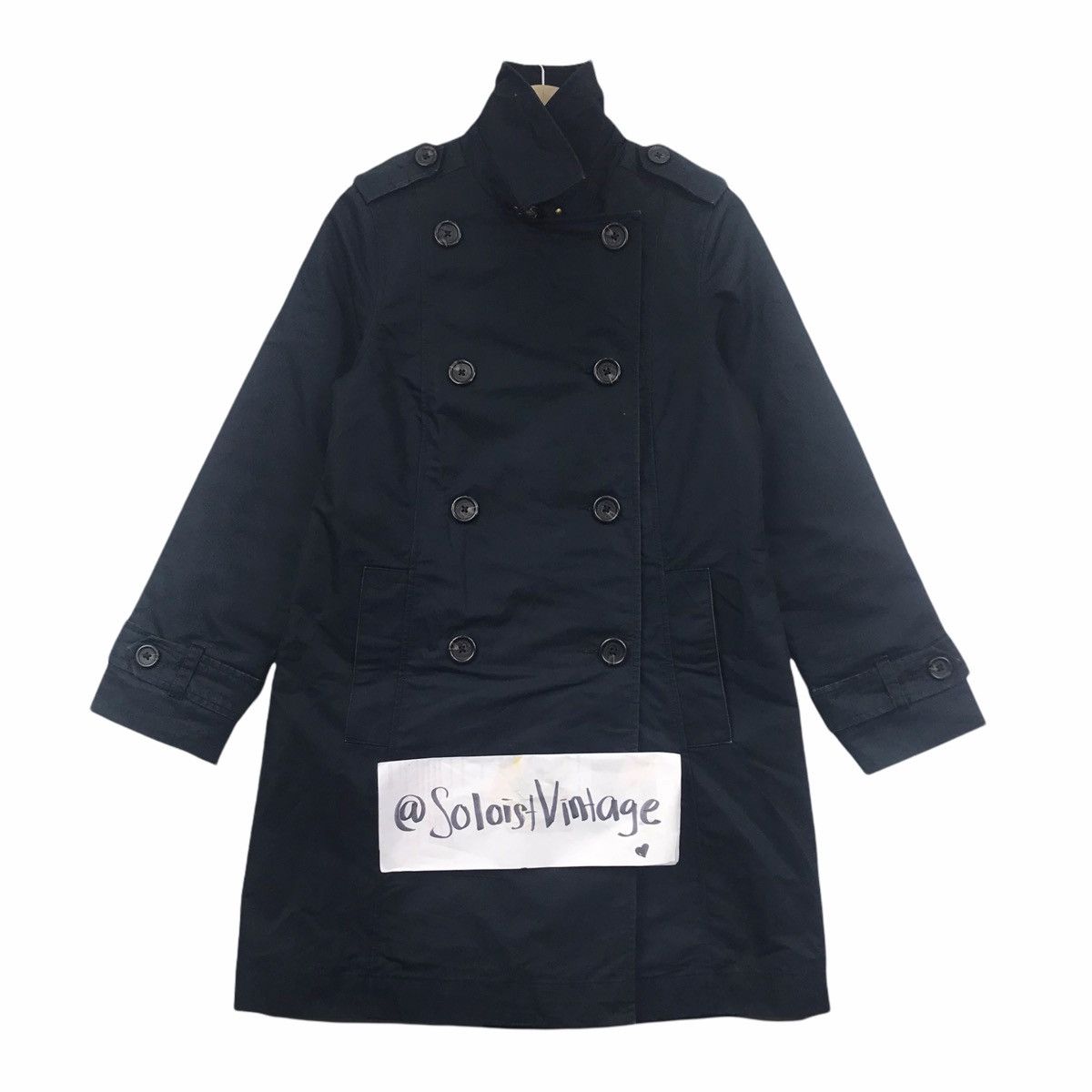 LL BEAN USA Black Long Coat Jacket L.L Bean