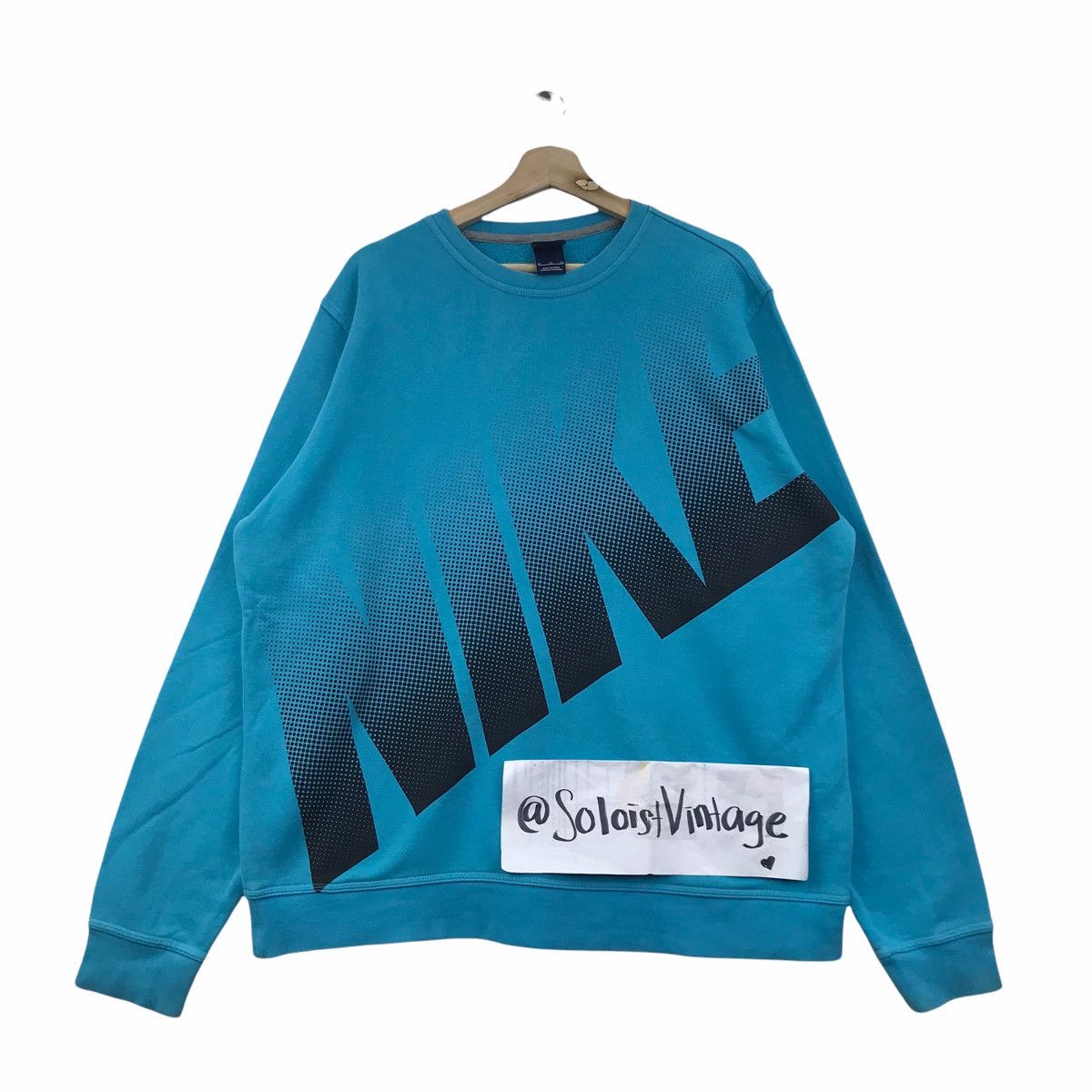 Nike NIKE SPELL OUT Big Print Streetwear Blue Sweatshirt Baggy Size US XL / EU 56 / 4 - 1 Thumbnail