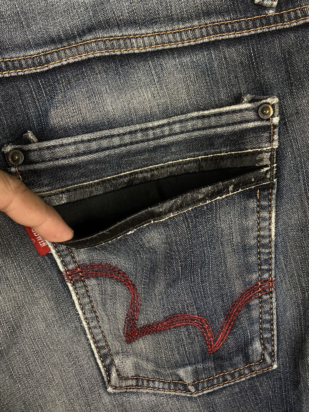 Edwin Vintage Edwin Edge Of Blue Jeans Distressed Size US 33 - 5 Thumbnail