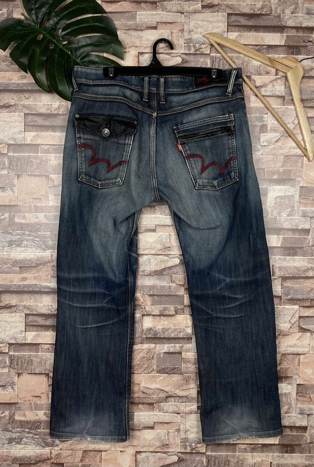Edwin Vintage Edwin Edge Of Blue Jeans Distressed Size US 33 - 2 Thumbnail