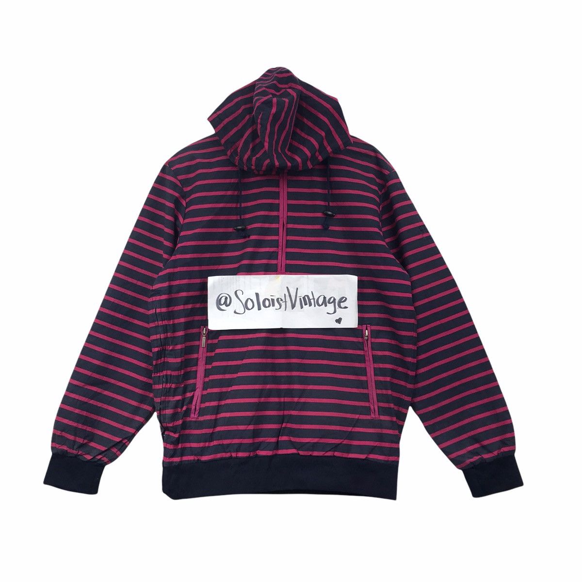 Descente DESCENTE Premier Japanese Brand Stripes Hoodie Jacket Size US L / EU 52-54 / 3 - 1 Thumbnail