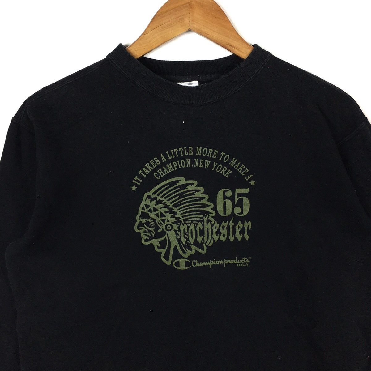 Champion CHAMPION ROCHESTER USA Sportswear Black Sweatshirt Size US M / EU 48-50 / 2 - 2 Thumbnail