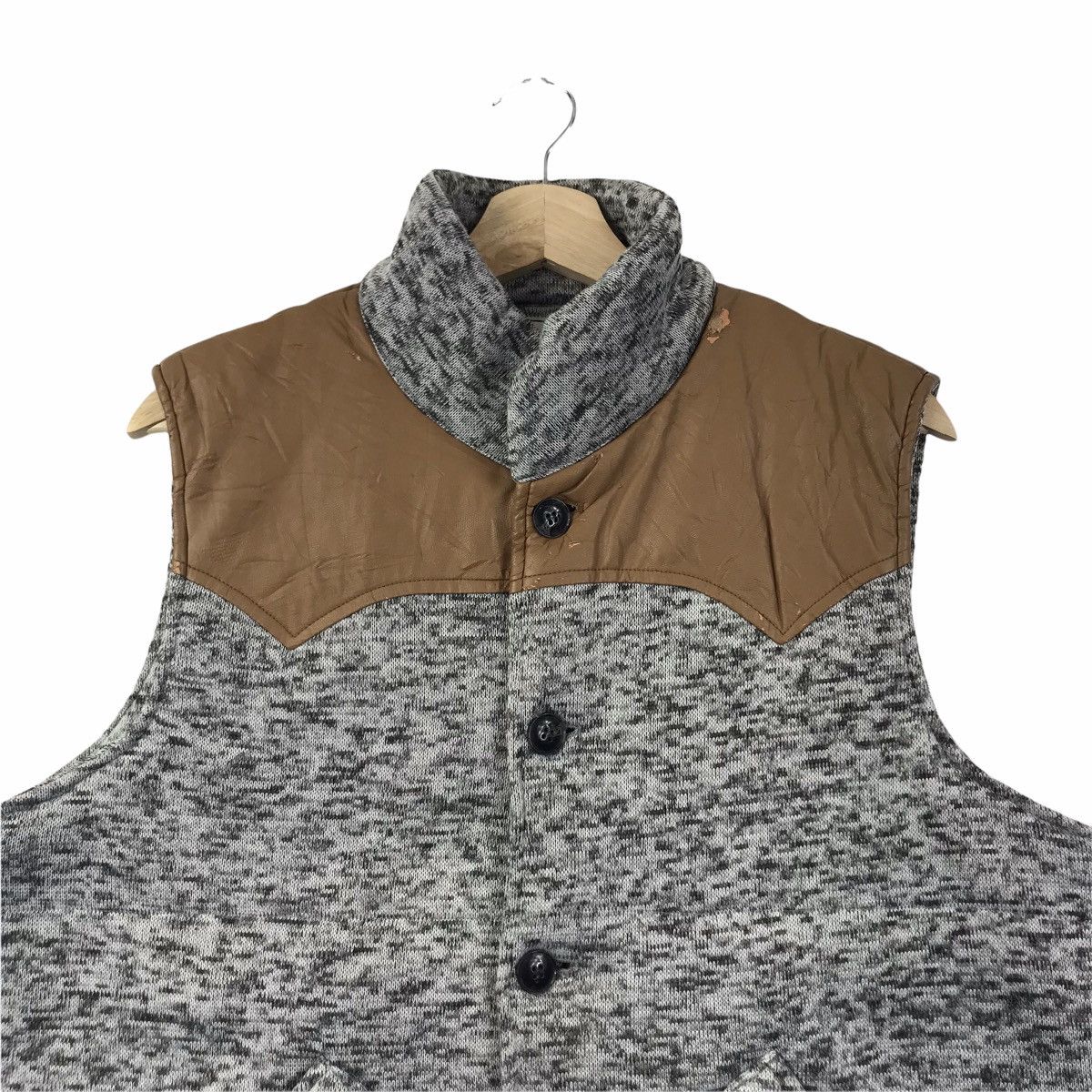 Vintage PANHARD UNION MADE Japan Brand Leather Puffer vest Size US L / EU 52-54 / 3 - 3 Thumbnail