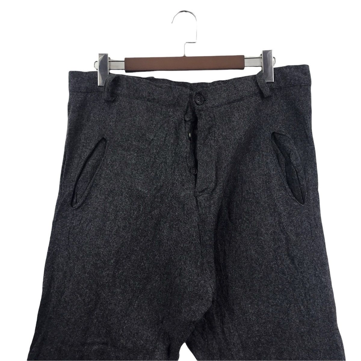 Japanese Brand LUCQUES Japanese Brand Wool Casual Grey Trousers Pant Size US 36 / EU 52 - 2 Thumbnail