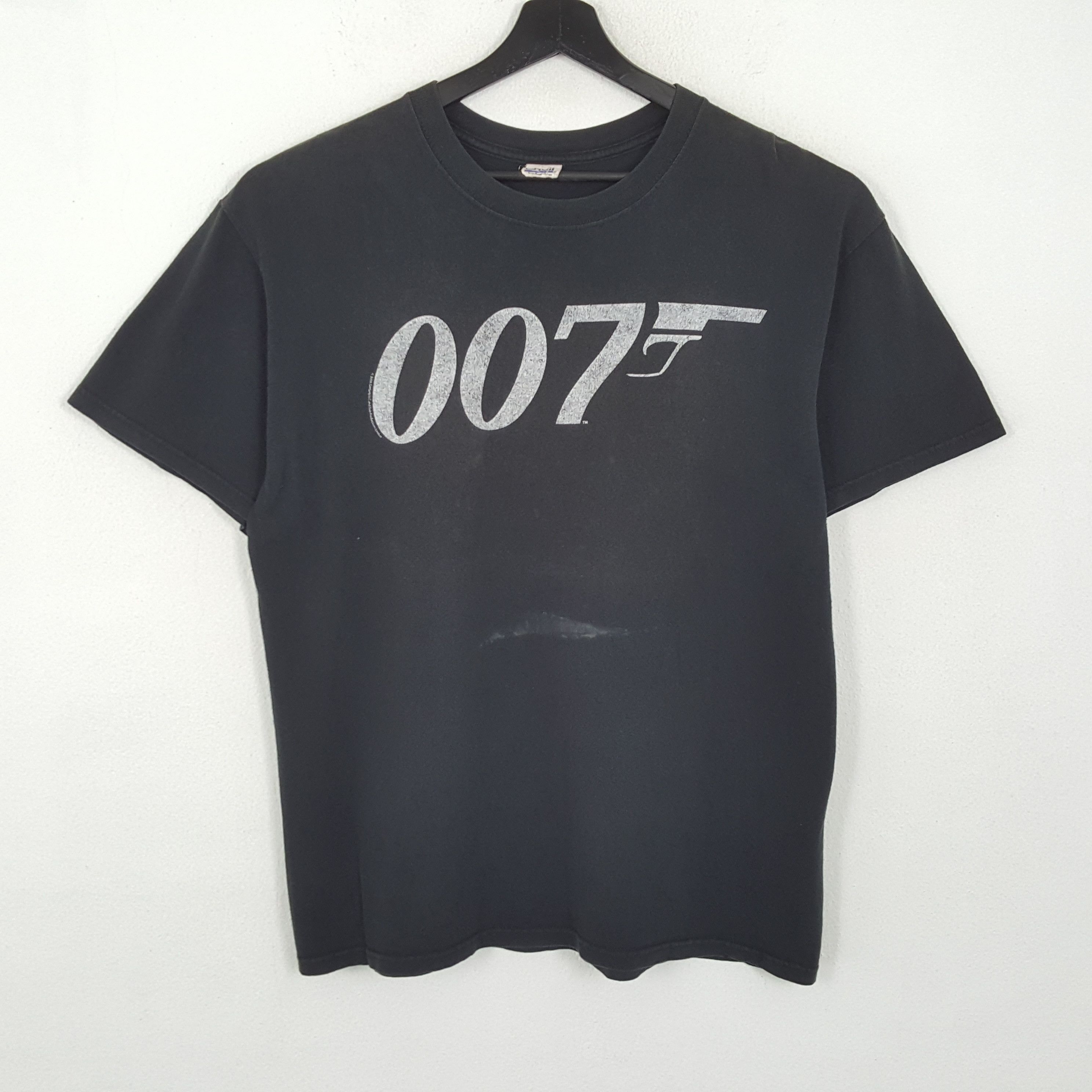 image of James Bond 007 Spy Action Movie Vintage Tshirt in Black, Men's (Size Large)