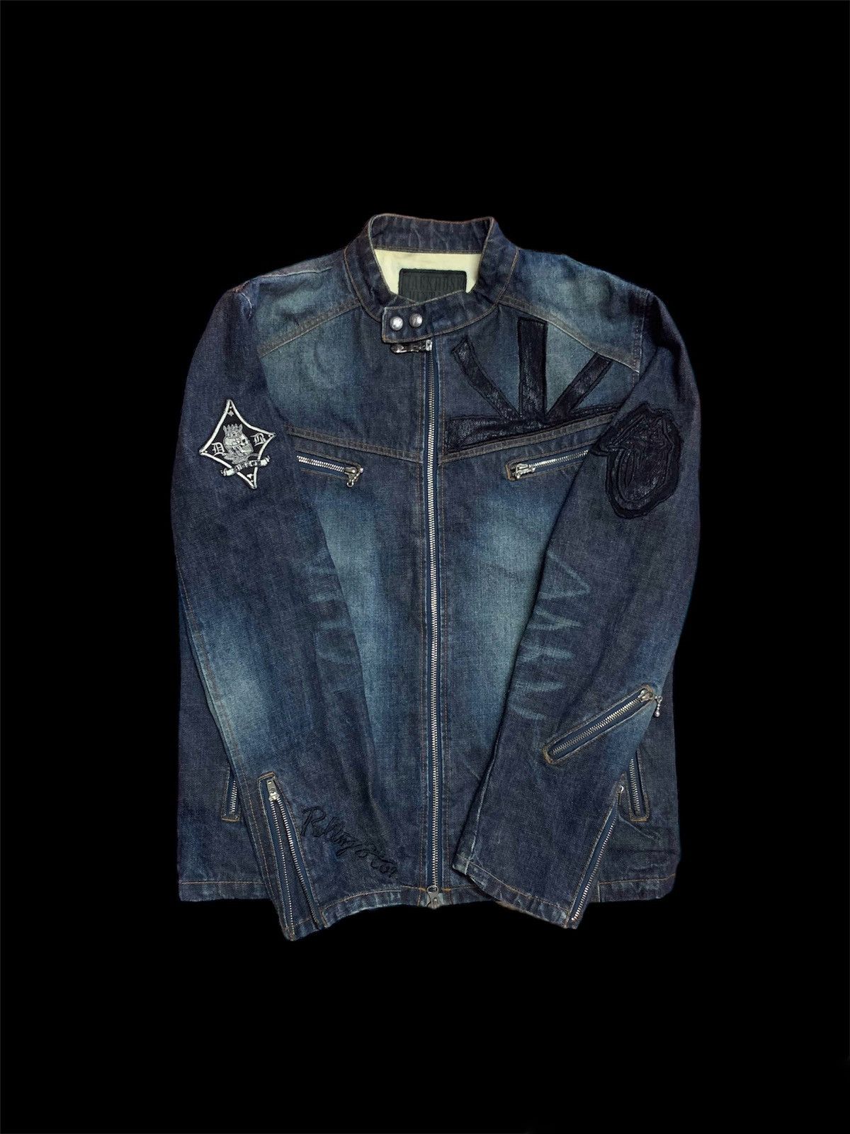 JACKROSE JACK ROSE VINTAGE ❌ THE ROLLING STONES DENIM JACKET Size US M / EU 48-50 / 2 - 7 Thumbnail