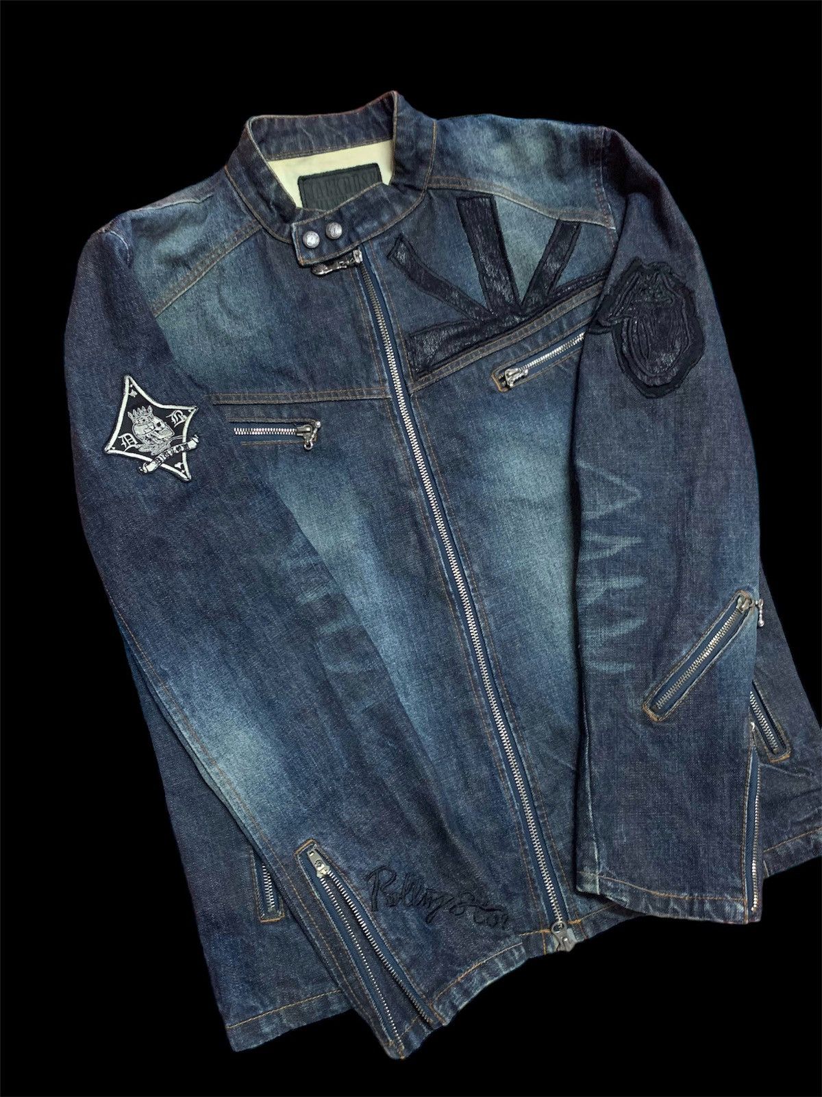 JACKROSE JACK ROSE VINTAGE ❌ THE ROLLING STONES DENIM JACKET Size US M / EU 48-50 / 2 - 8 Thumbnail