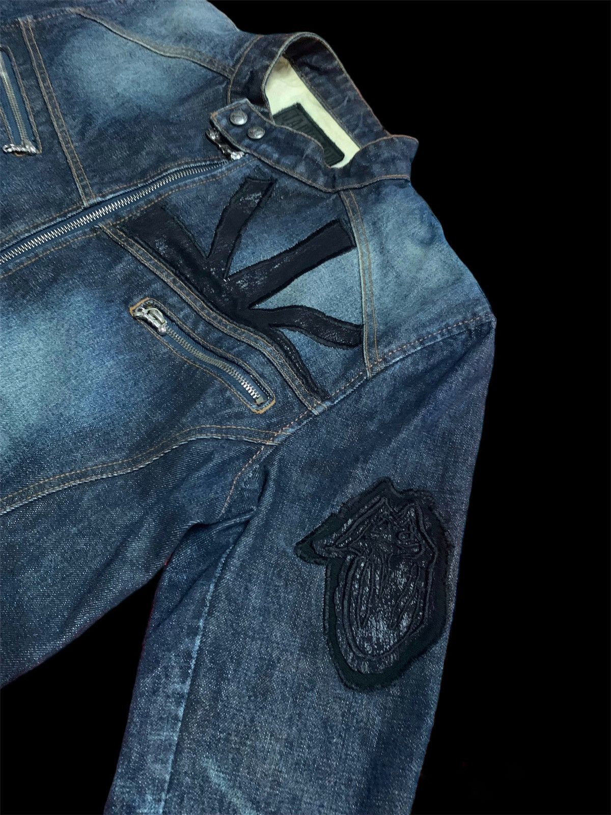 JACKROSE JACK ROSE VINTAGE ❌ THE ROLLING STONES DENIM JACKET Size US M / EU 48-50 / 2 - 6 Thumbnail