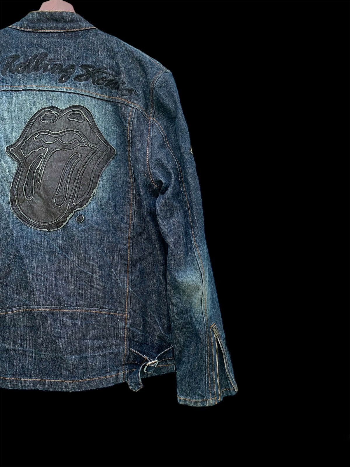 JACKROSE JACK ROSE VINTAGE ❌ THE ROLLING STONES DENIM JACKET Size US M / EU 48-50 / 2 - 14 Thumbnail