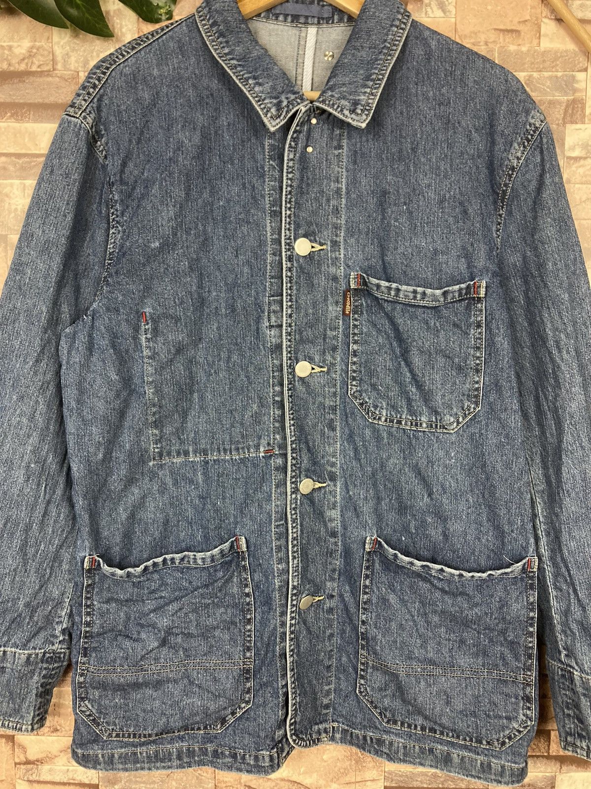 Japanese Brand × Lacoste Crocodile Denim Long Sleeve #T23-1 Size US L / EU 52-54 / 3 - 3 Thumbnail