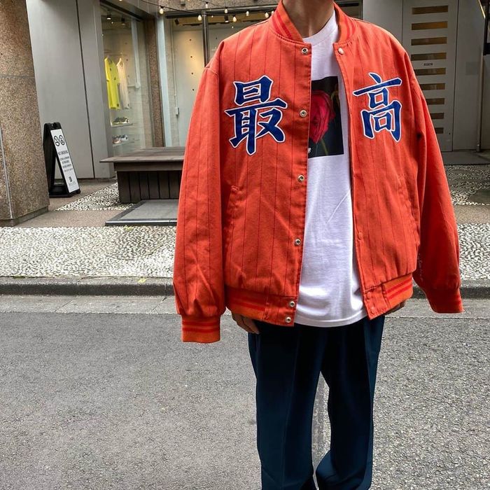 販売売り出し Supreme Pinstripe Varsity Jacket - ジャケット/アウター