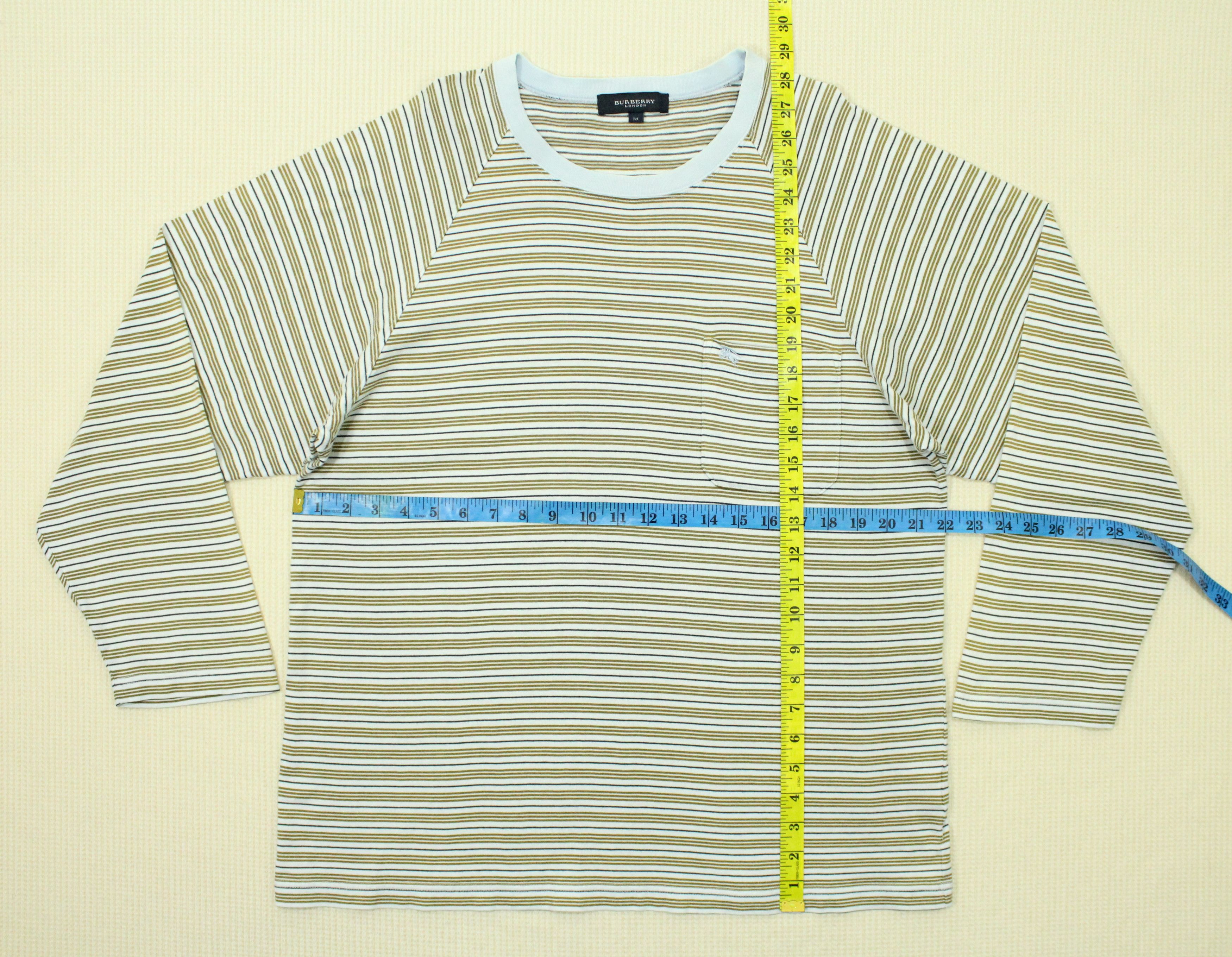 Burberry × Vintage Vintage BURBERRY T Shirt Pocket Striped Embridered Logo Size US M / EU 48-50 / 2 - 10 Thumbnail