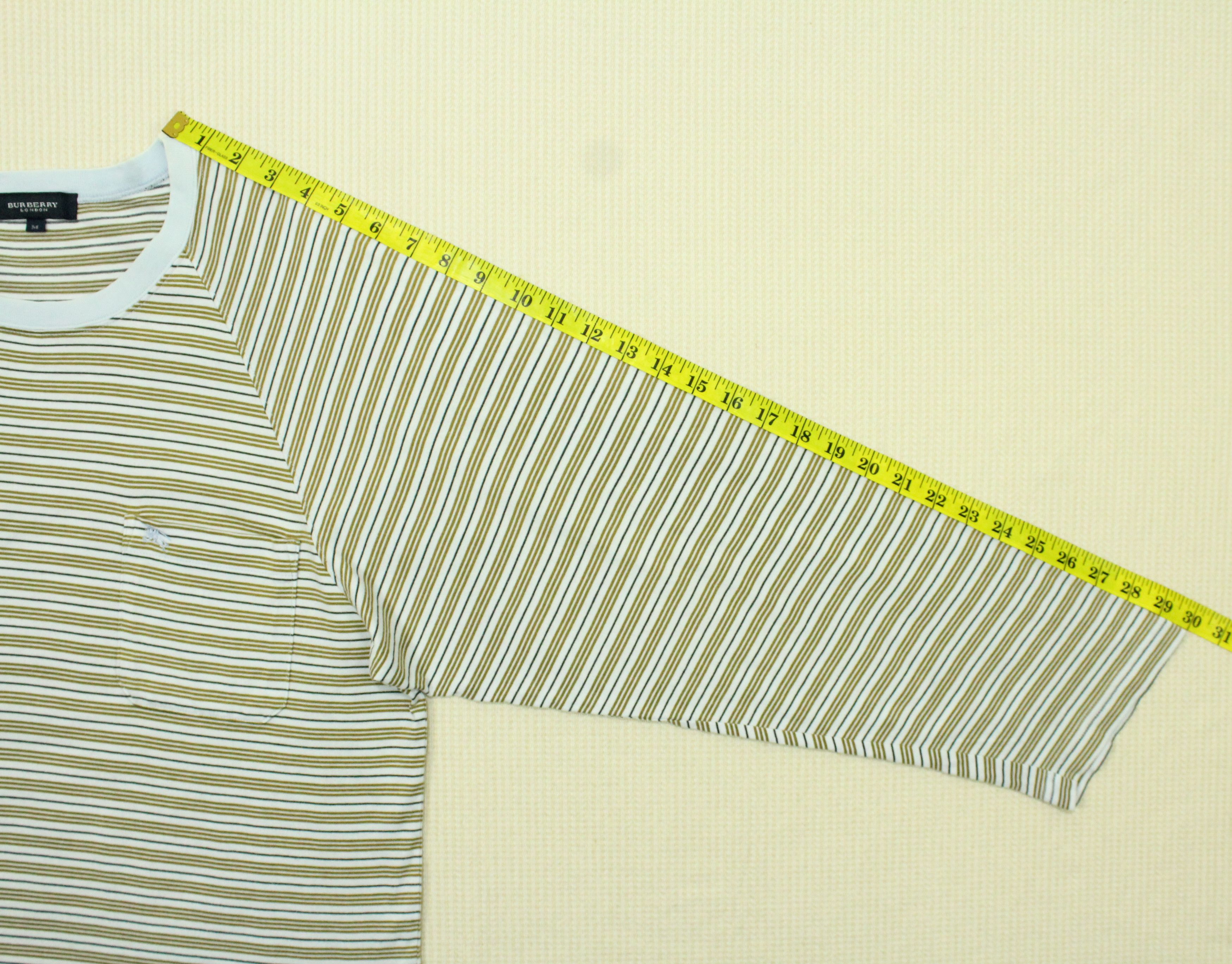 Burberry × Vintage Vintage BURBERRY T Shirt Pocket Striped Embridered Logo Size US M / EU 48-50 / 2 - 9 Thumbnail