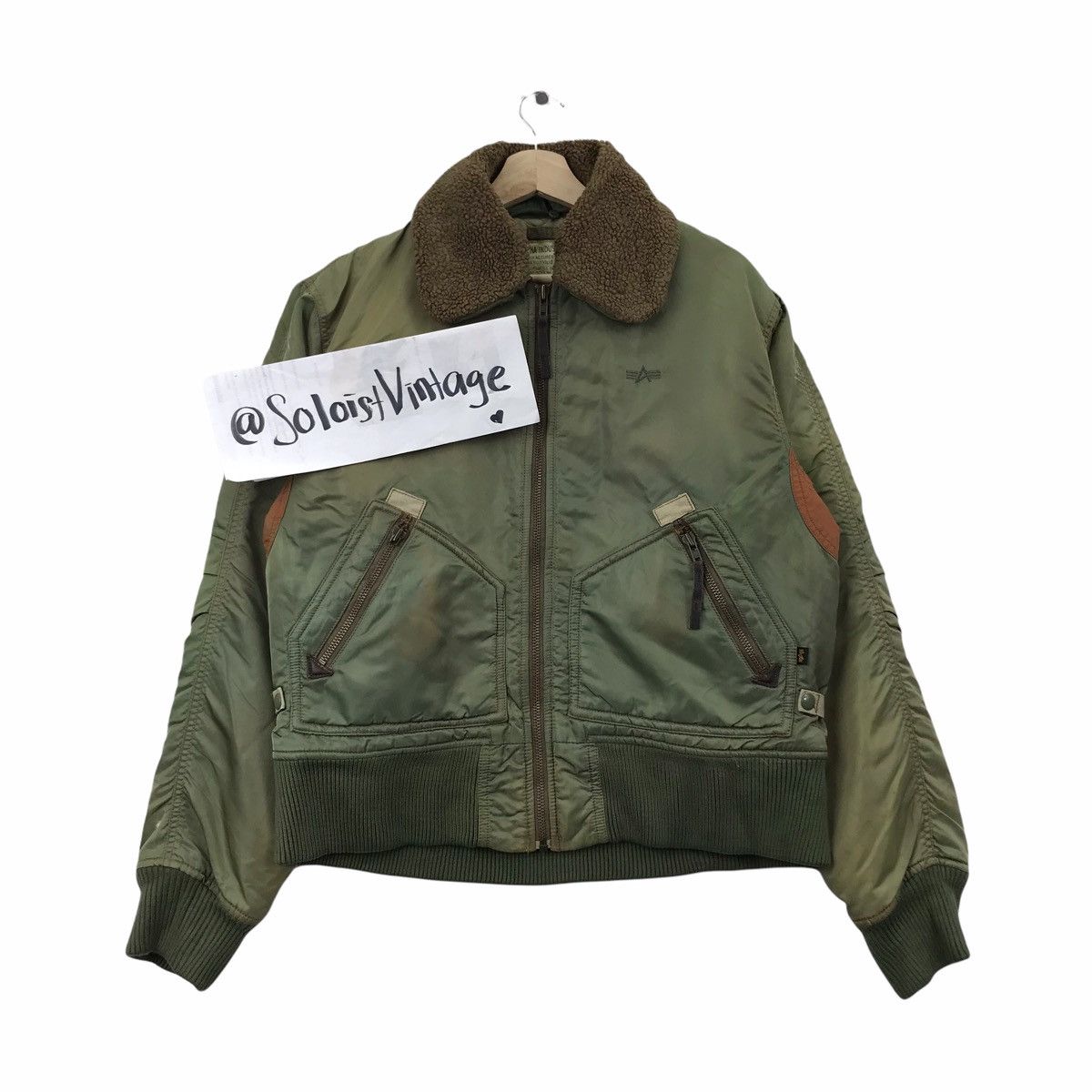 Alpha Industries Vintage ALPHA INDUSTRIES USA Navy Army Bomber Flight