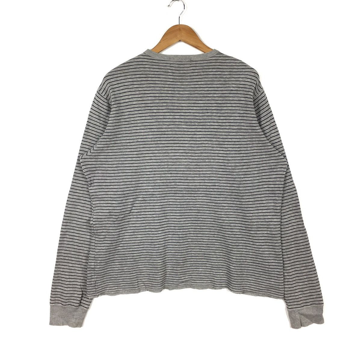 Polo Ralph Lauren POLO RALPH LAUREN Stripes Black Grey Crew Neck Sweatshirt Size US L / EU 52-54 / 3 - 4 Thumbnail
