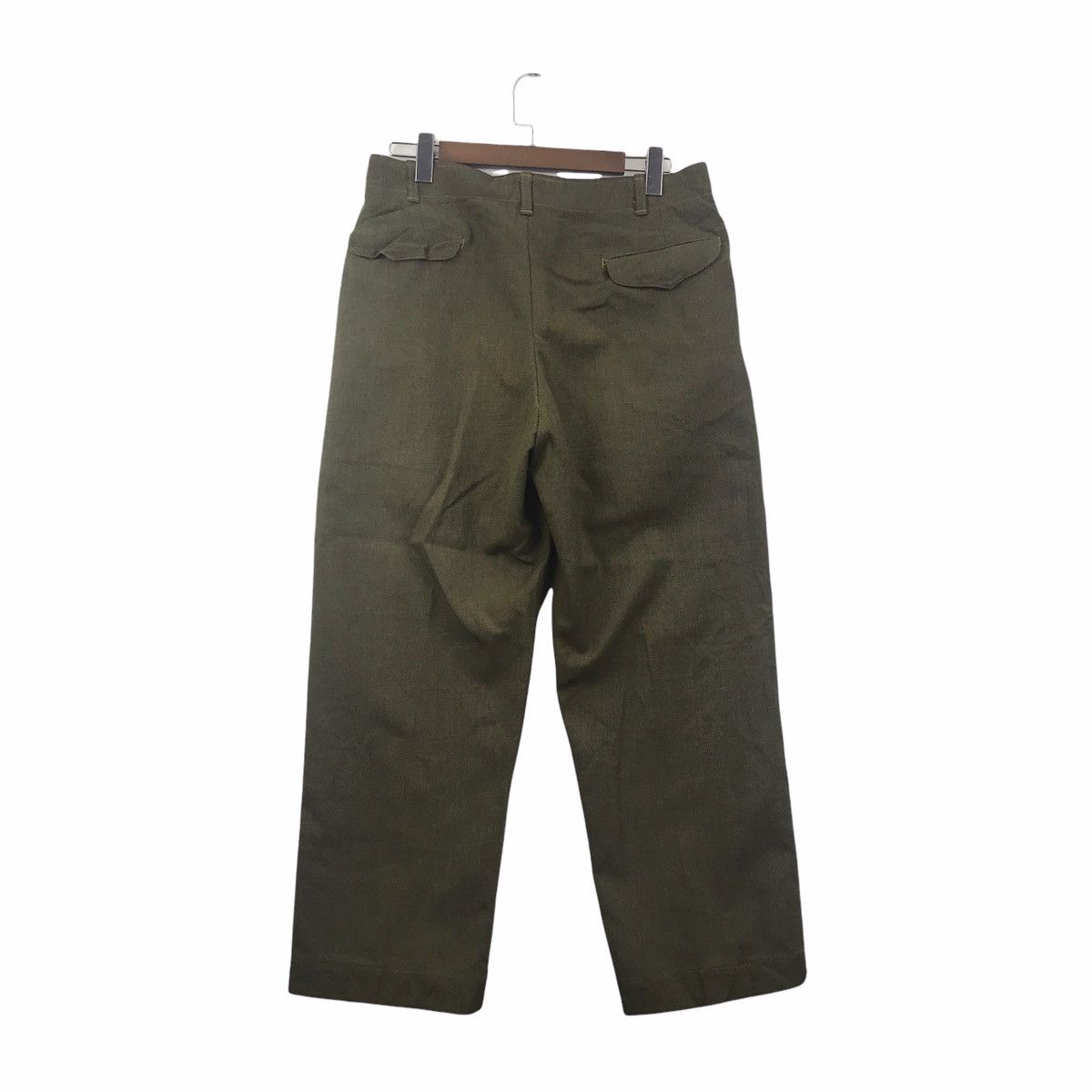 Vintage Vintage 50s US ARMY MILITARY World War Green Trousers Pant Size US 33 - 5 Thumbnail