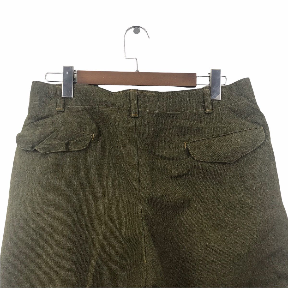 Vintage Vintage 50s US ARMY MILITARY World War Green Trousers Pant Size US 33 - 6 Thumbnail