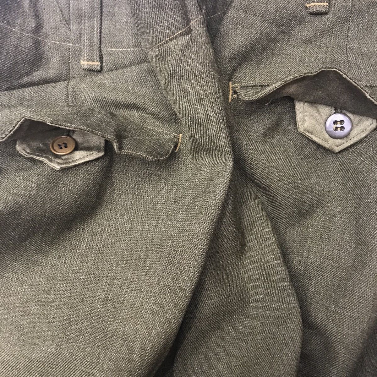 Vintage Vintage 50s US ARMY MILITARY World War Green Trousers Pant Size US 33 - 7 Thumbnail