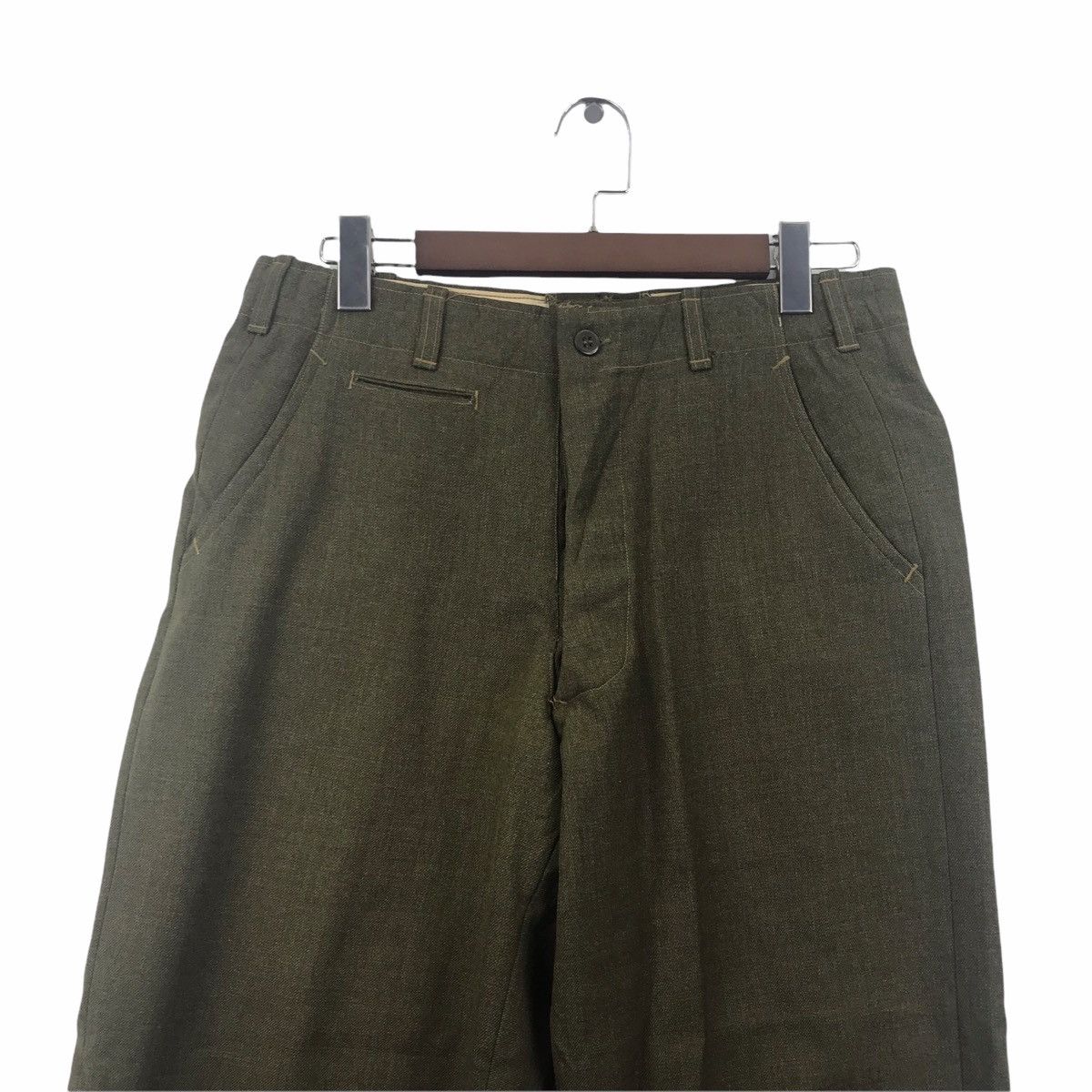 Vintage Vintage 50s US ARMY MILITARY World War Green Trousers Pant Size US 33 - 2 Thumbnail