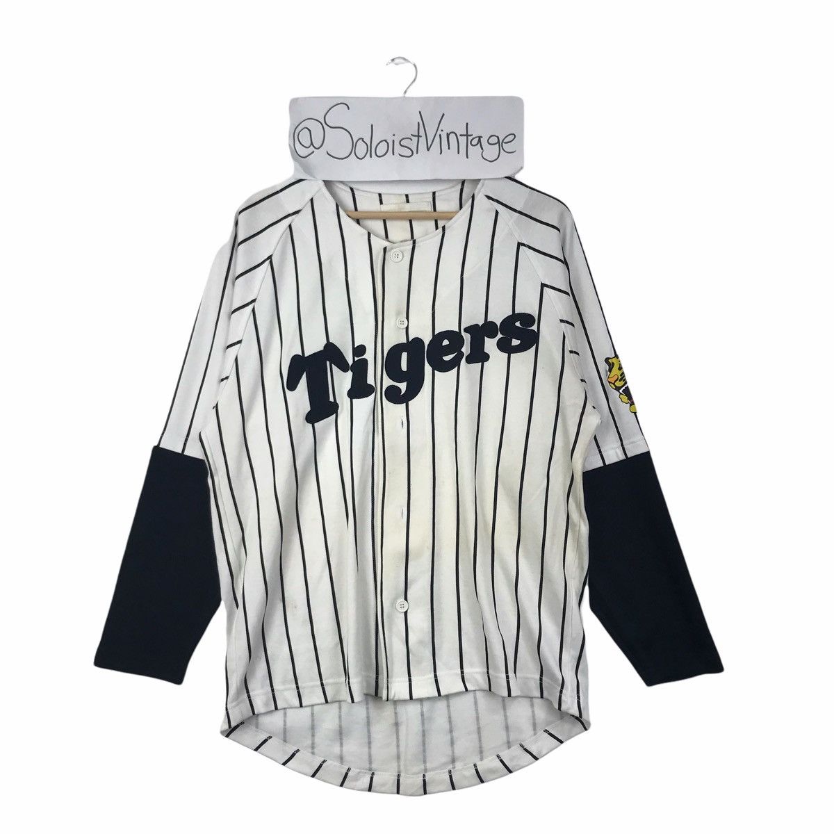 Japanese Brand HANSHIN TIGERS Japan Baseball Stripes Long Sleeve Shirt Size US M / EU 48-50 / 2 - 1 Thumbnail