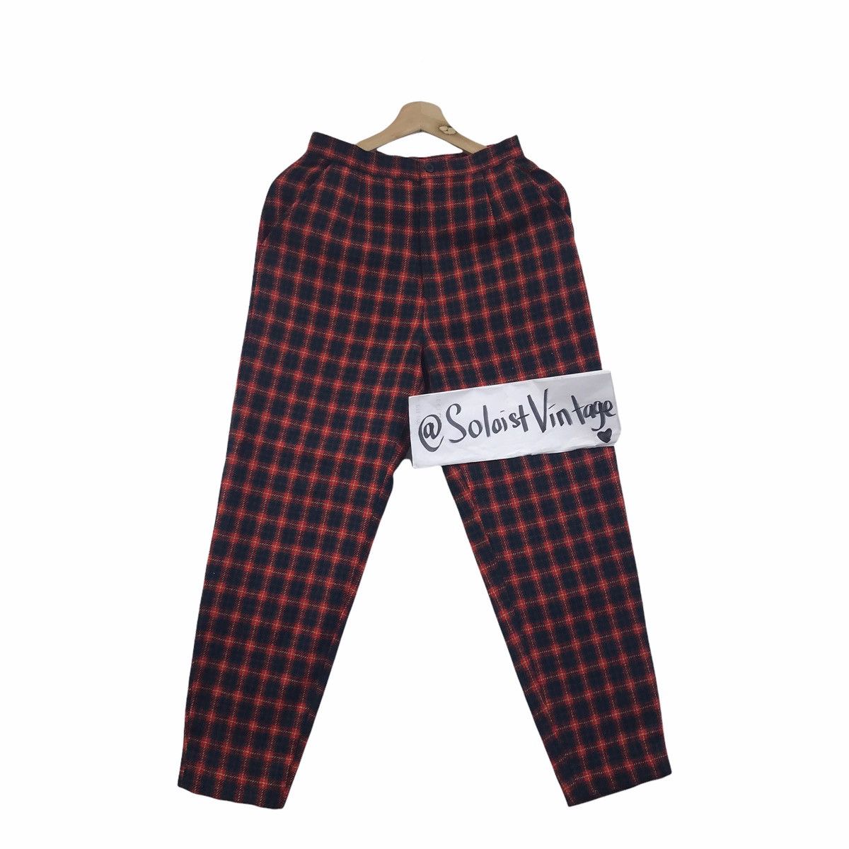 Japanese Brand CHECK Japanese Brand Tartan Check Wool Casual Trousers Pant Size US 26 / EU 42 - 1 Thumbnail
