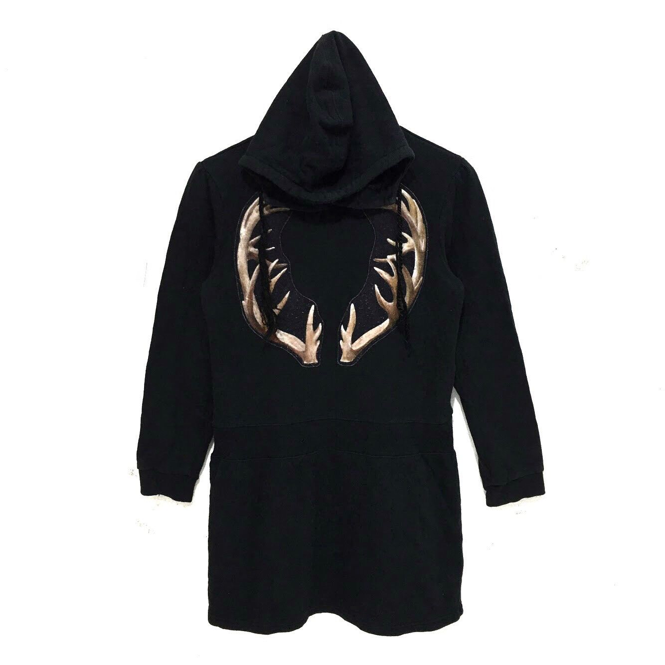 Vtg BORTSPRUNGT Japan Designer Deer Hoodie Jacket Harajuku