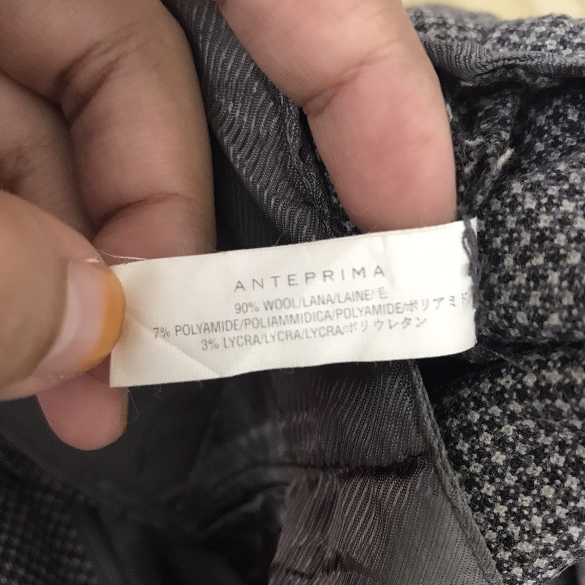 Vintage ANTEPRIMA HERRINGBONE ITALY Brand Designer Wool TrousersPant Size US 26 / EU 42 - 5 Thumbnail
