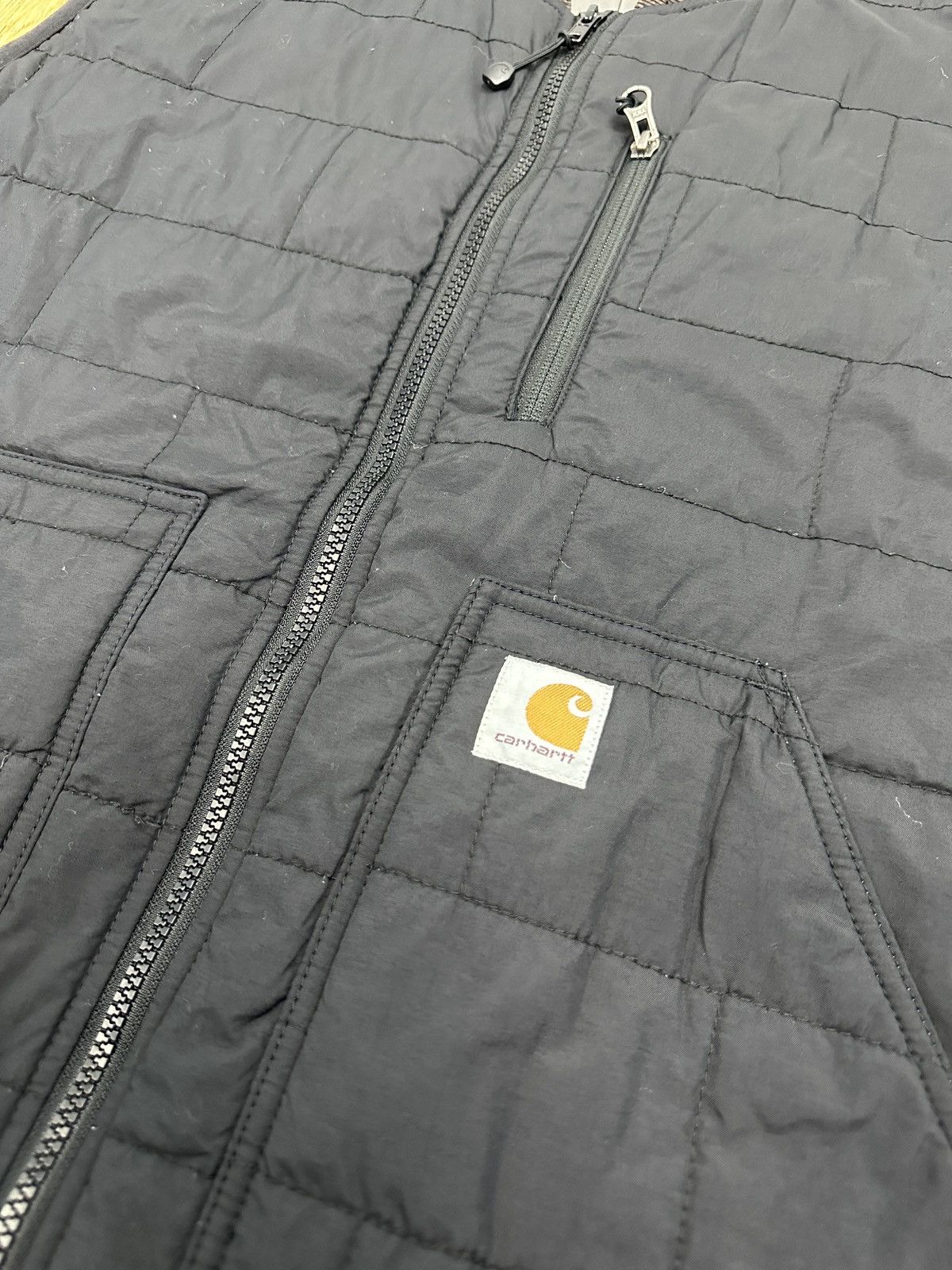 Carhartt × Carhartt Wip × Vintage Vintage Carhartt Canvas Vest Sunfaded Jacket GJ248 Size US XXL / EU 58 / 5 - 7 Thumbnail