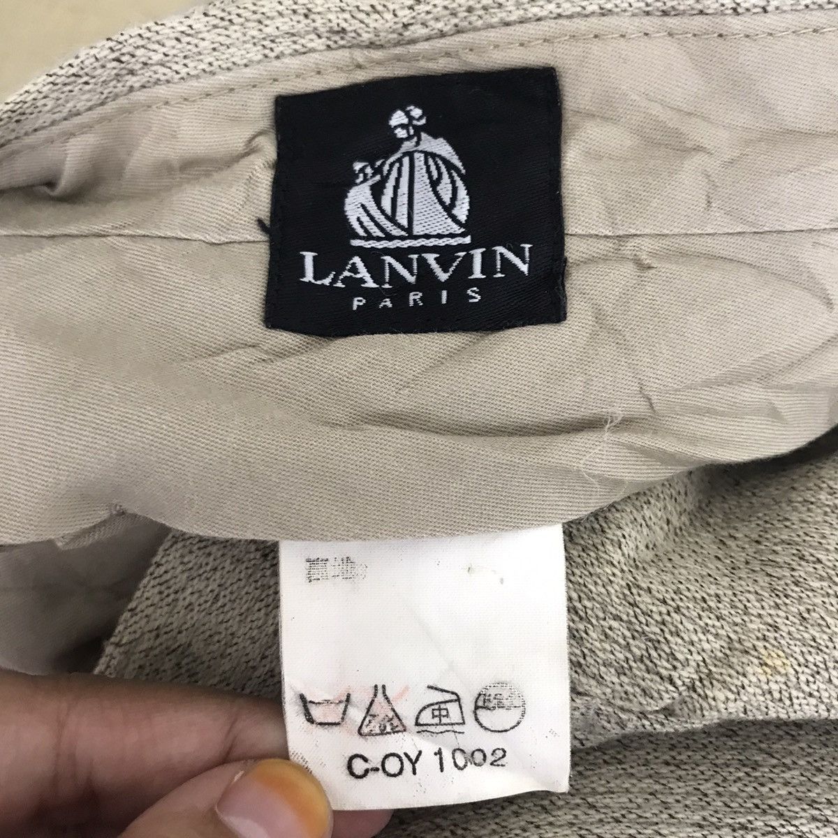 Lanvin LANVIN HERRINGBONE PARIS Brand Designer Wool Trousers Pant Size US 35 - 4 Thumbnail