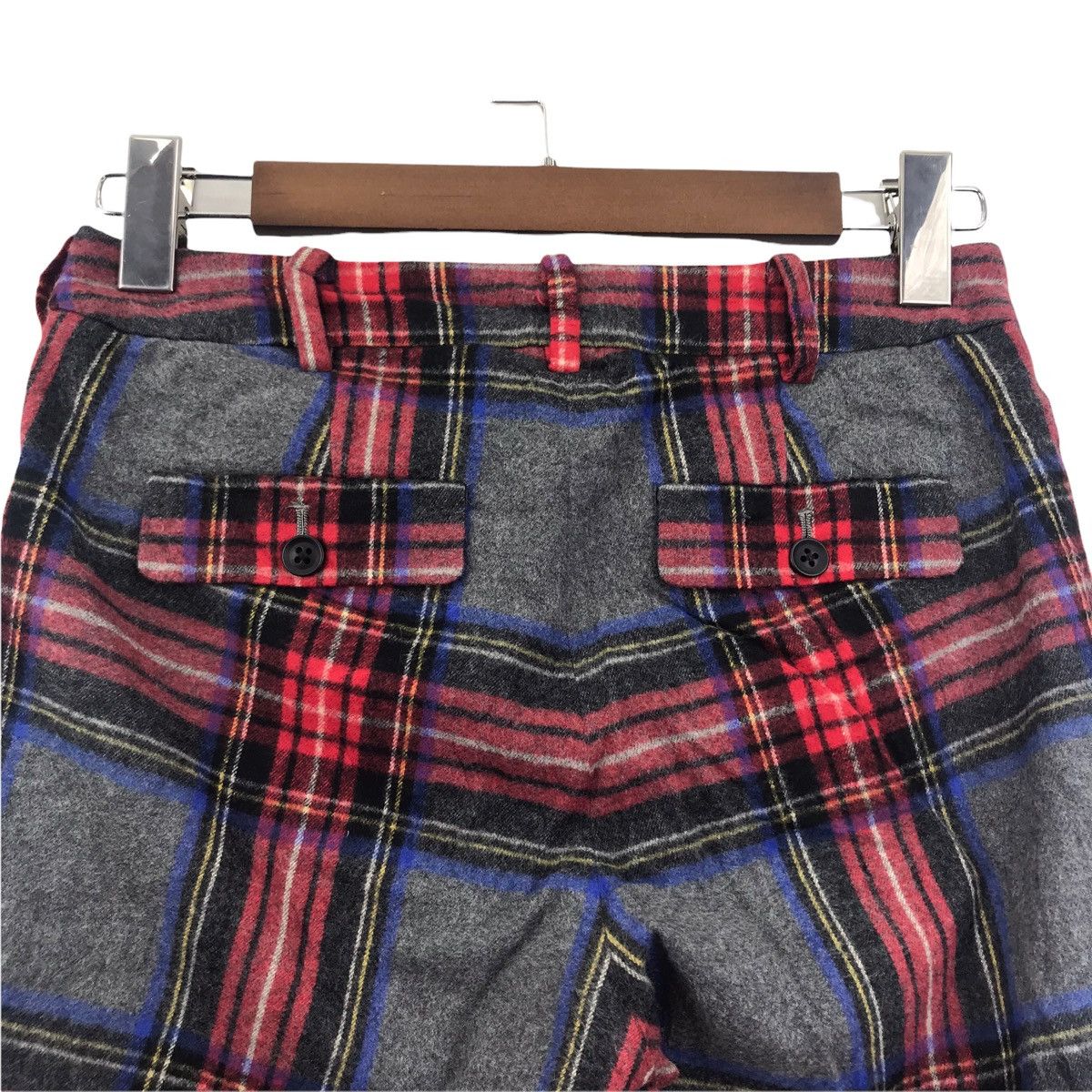 Japanese Brand LIMITLESS LUXURY Japanese Brand Check Tartan Wool Trousers Size US 27 - 8 Thumbnail