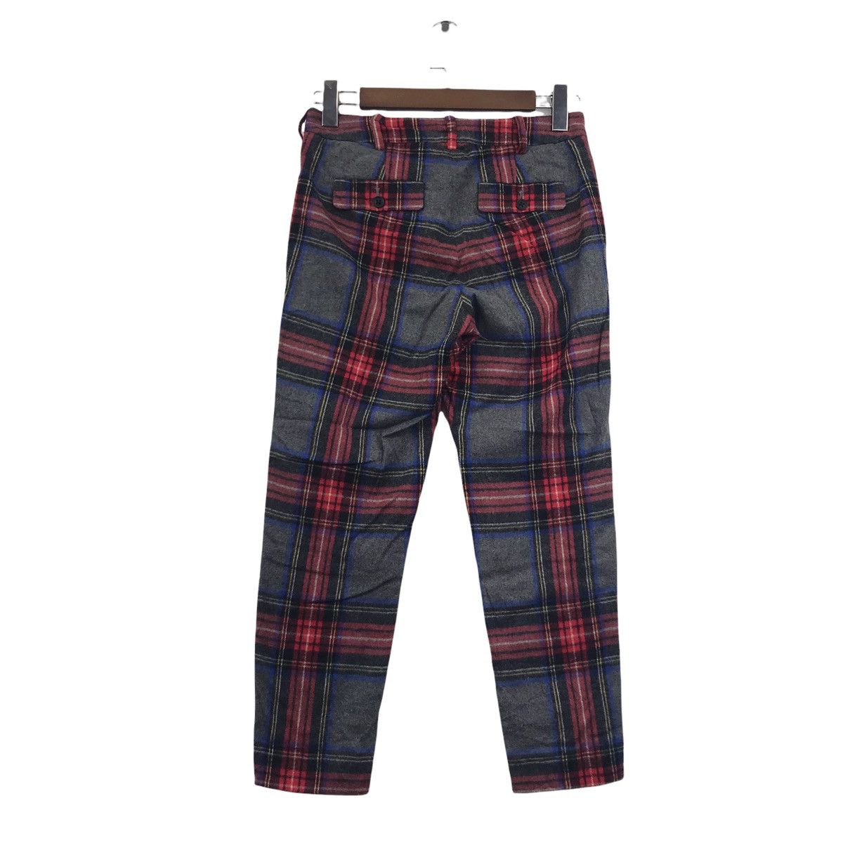 Japanese Brand LIMITLESS LUXURY Japanese Brand Check Tartan Wool Trousers Size US 27 - 7 Thumbnail