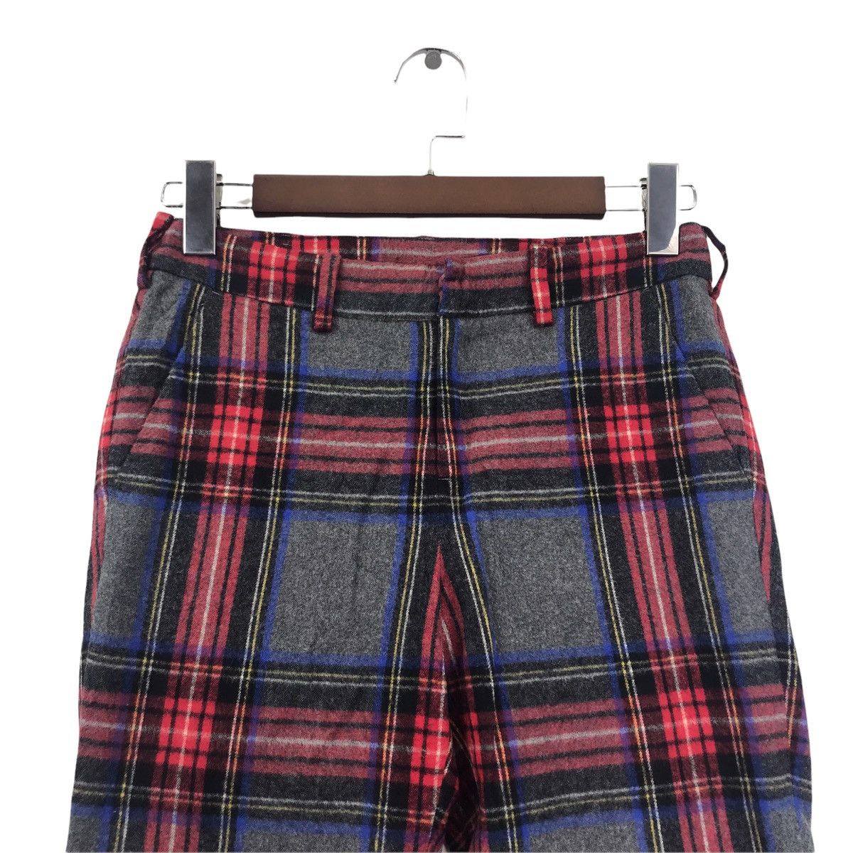 Japanese Brand LIMITLESS LUXURY Japanese Brand Check Tartan Wool Trousers Size US 27 - 2 Thumbnail