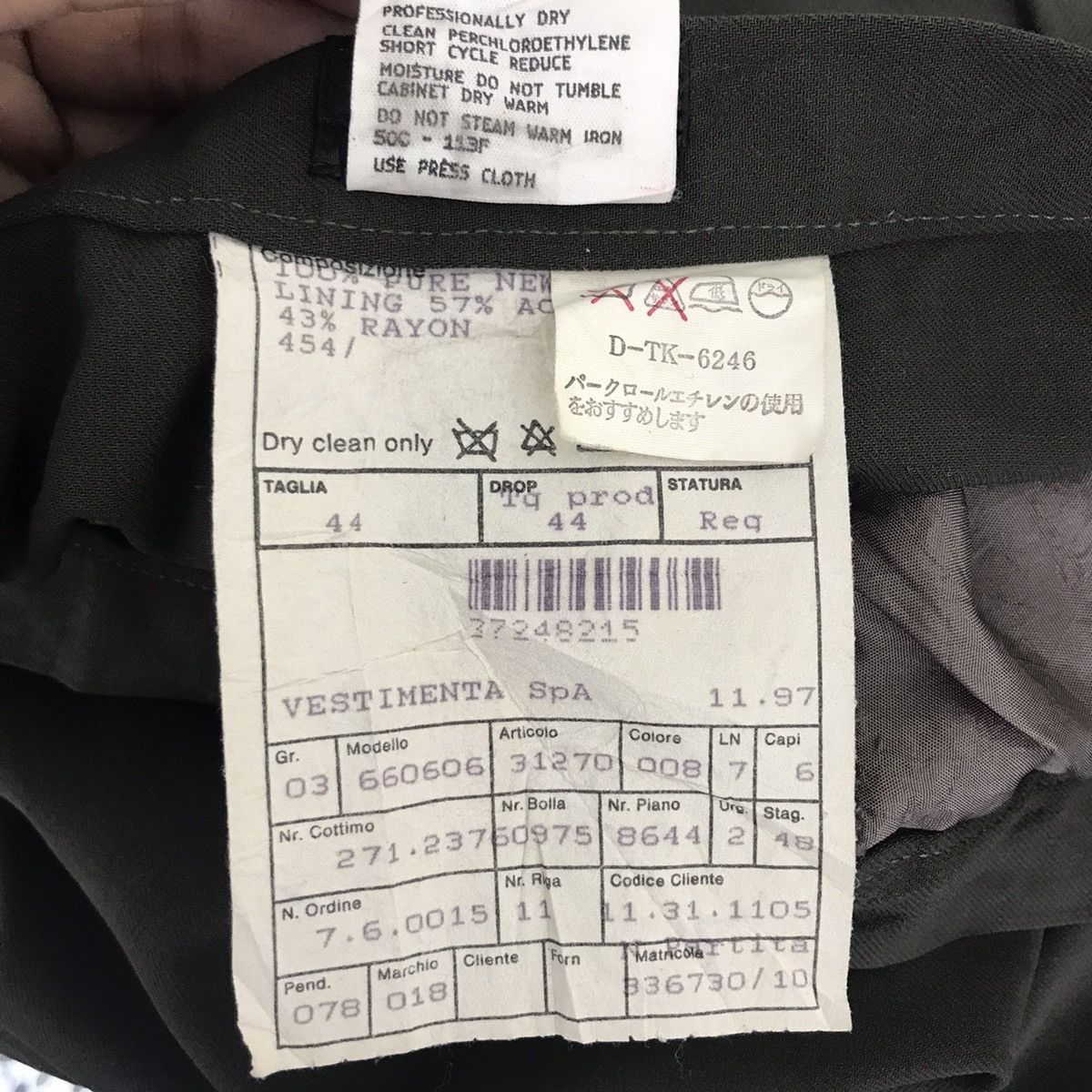 Giorgio Armani Vintage GIORGIO ARMANI ITALY Designer Brand Wool Trousers Size US 28 / EU 44 - 5 Thumbnail