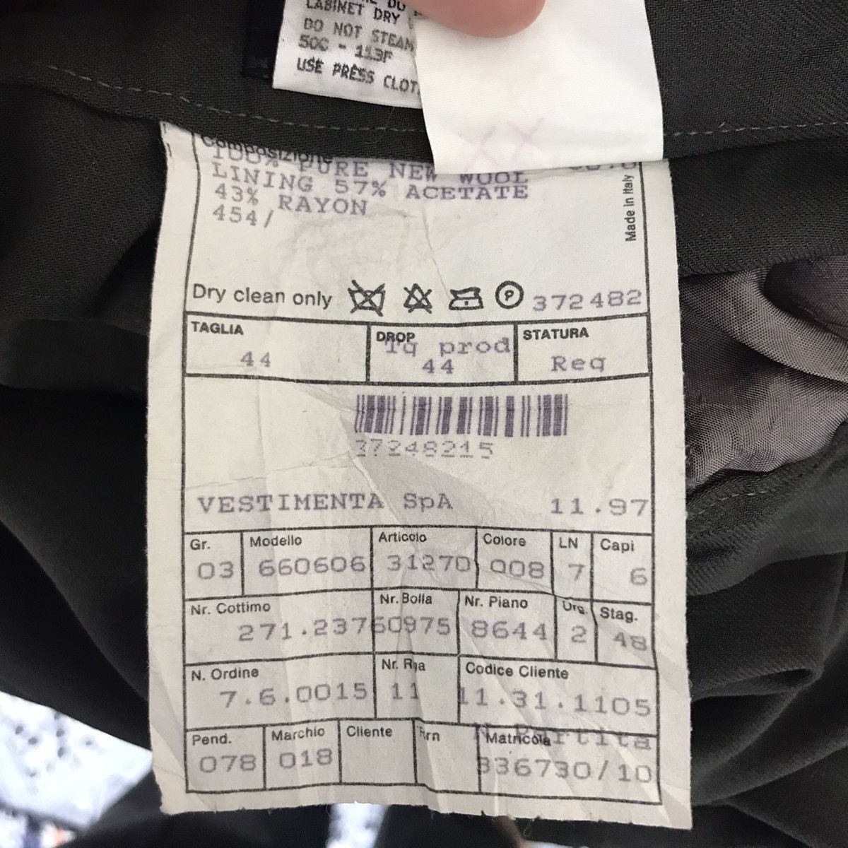 Giorgio Armani Vintage GIORGIO ARMANI ITALY Designer Brand Wool Trousers Size US 28 / EU 44 - 6 Thumbnail