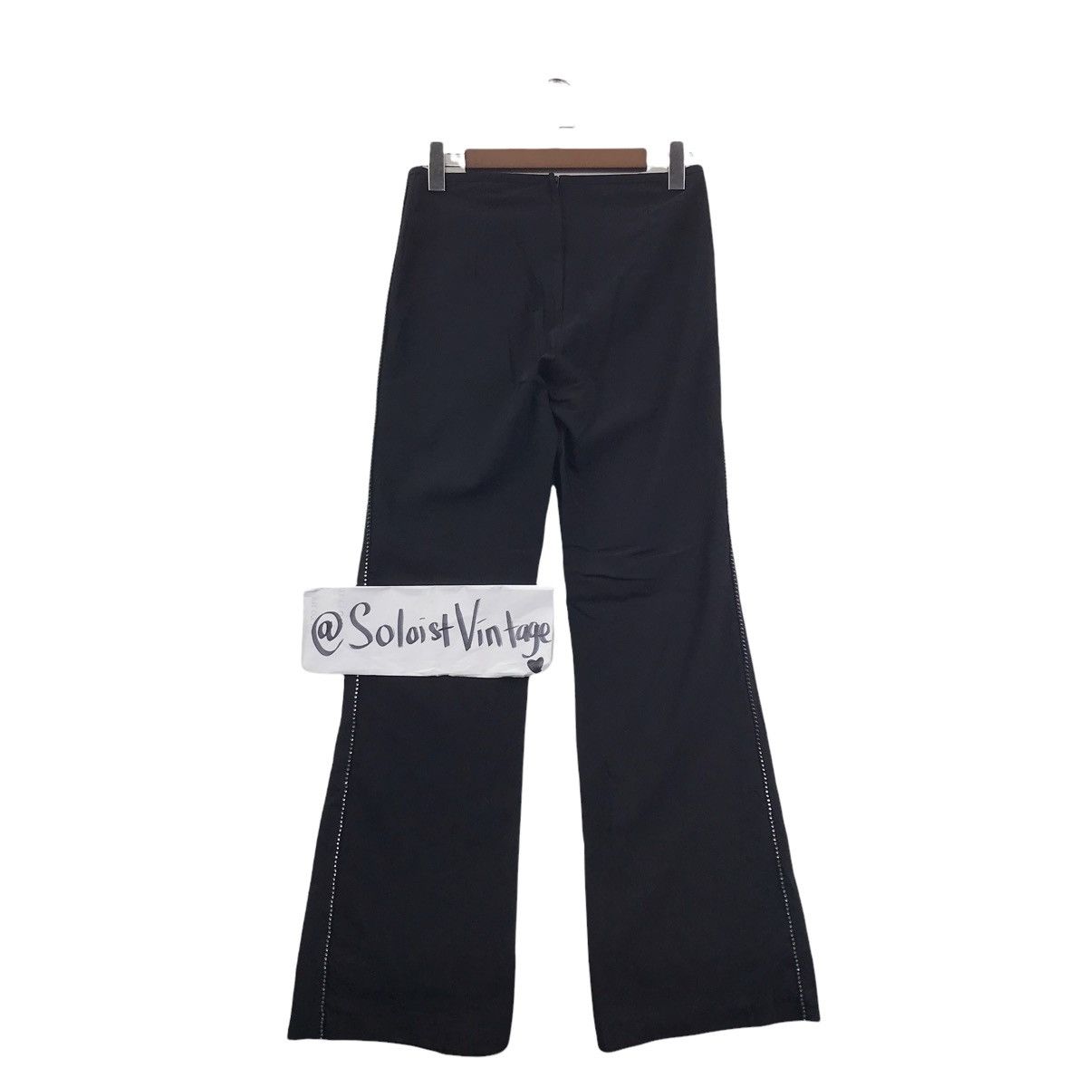 Vintage Vtg WRAPPER USA Bell Bottom Bootcut Black Trousers Pant Size US 28 / EU 44 - 1 Thumbnail