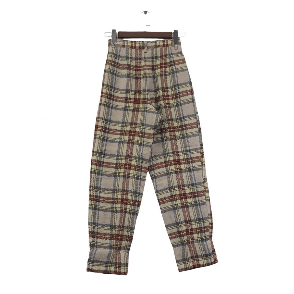 United Colors Of Benetton UNITED COLOR of BENETTON Check Tartan Wool Trousers Casual Size US 26 / EU 42 - 6 Thumbnail