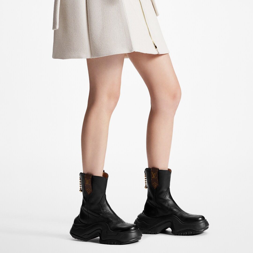 Louis Vuitton Archlight 2.0 Platform Ankle Boot Black For Women - Clothingta