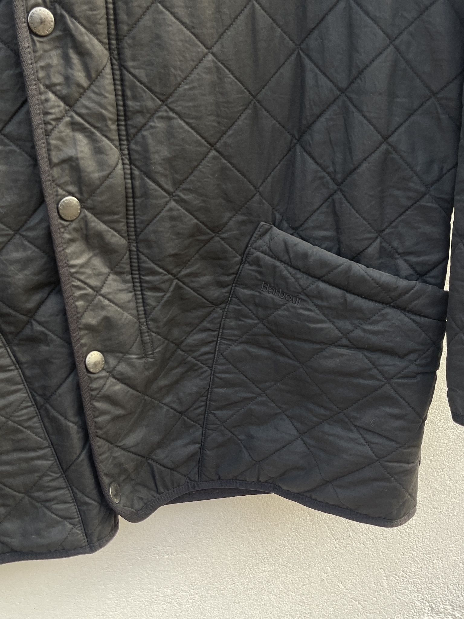 Barbour 🔥Barbour Quilted parka jacket waxed black size L Size US L / EU 52-54 / 3 - 8 Thumbnail