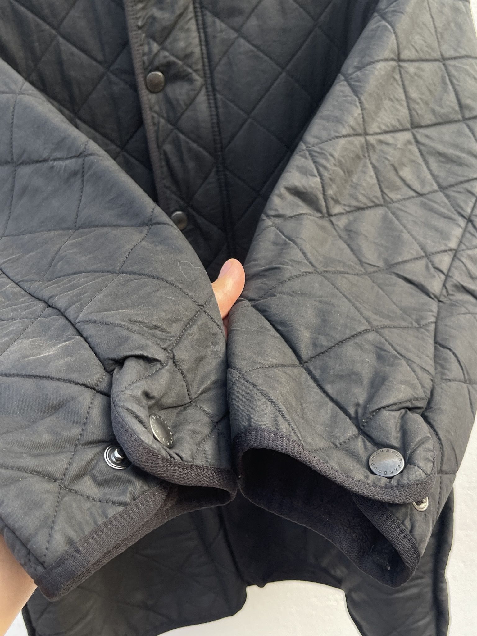 Barbour 🔥Barbour Quilted parka jacket waxed black size L Size US L / EU 52-54 / 3 - 9 Thumbnail