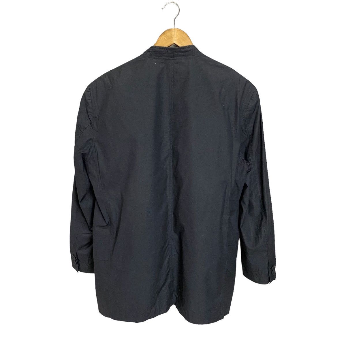 Issey Miyake × Japanese Brand × Vintage Issey Miyake Vintage 80s Y-neck collarless jacket Size US L / EU 52-54 / 3 - 4 Thumbnail